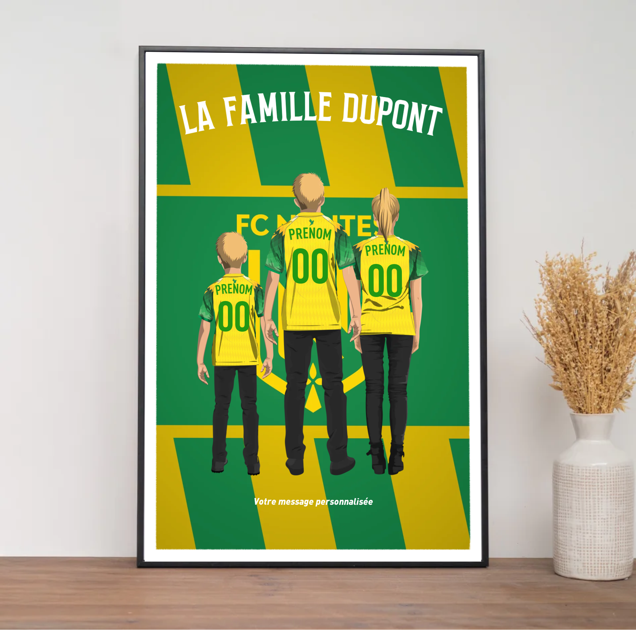 Affiche FC Nantes - Famille Personnalisée