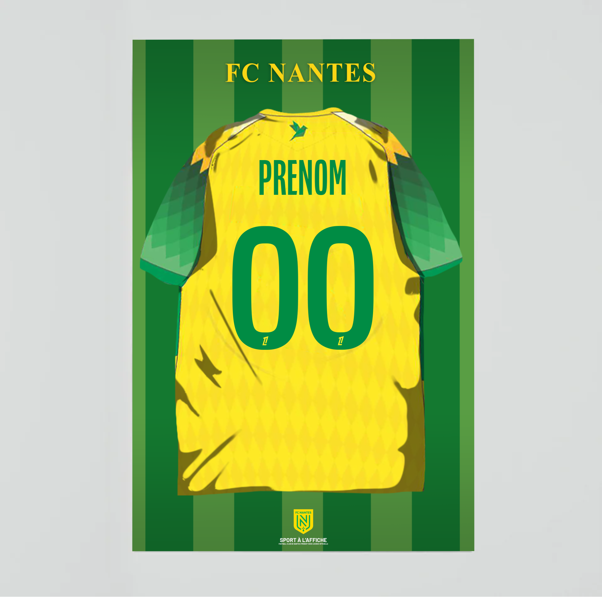 Affiche FC Nantes - Maillot Personnalisé