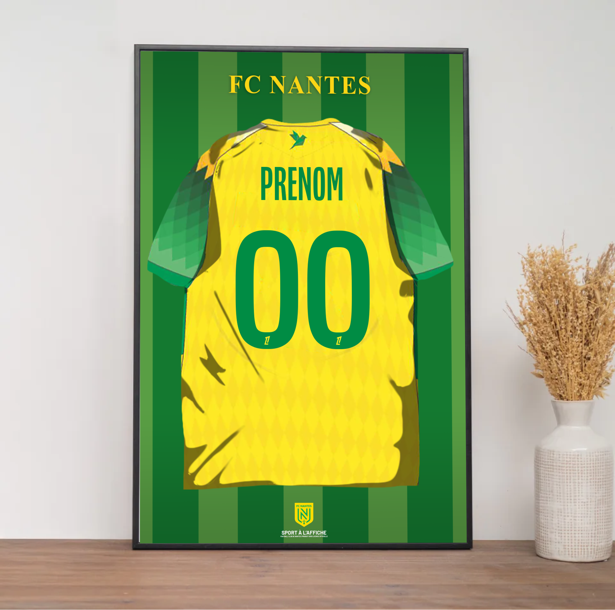 Affiche FC Nantes - Maillot Personnalisé