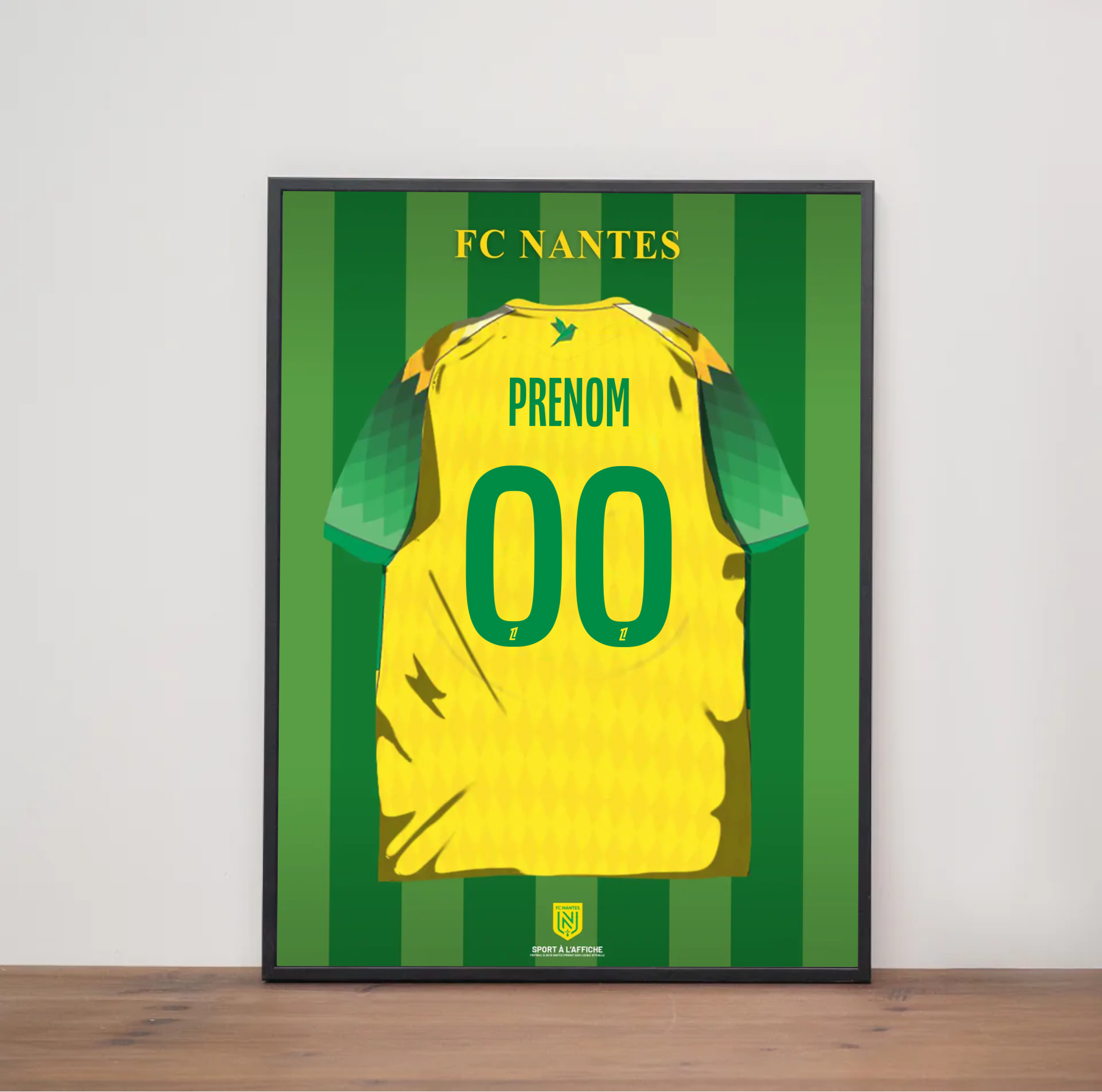 Affiche FC Nantes - Maillot Personnalisé