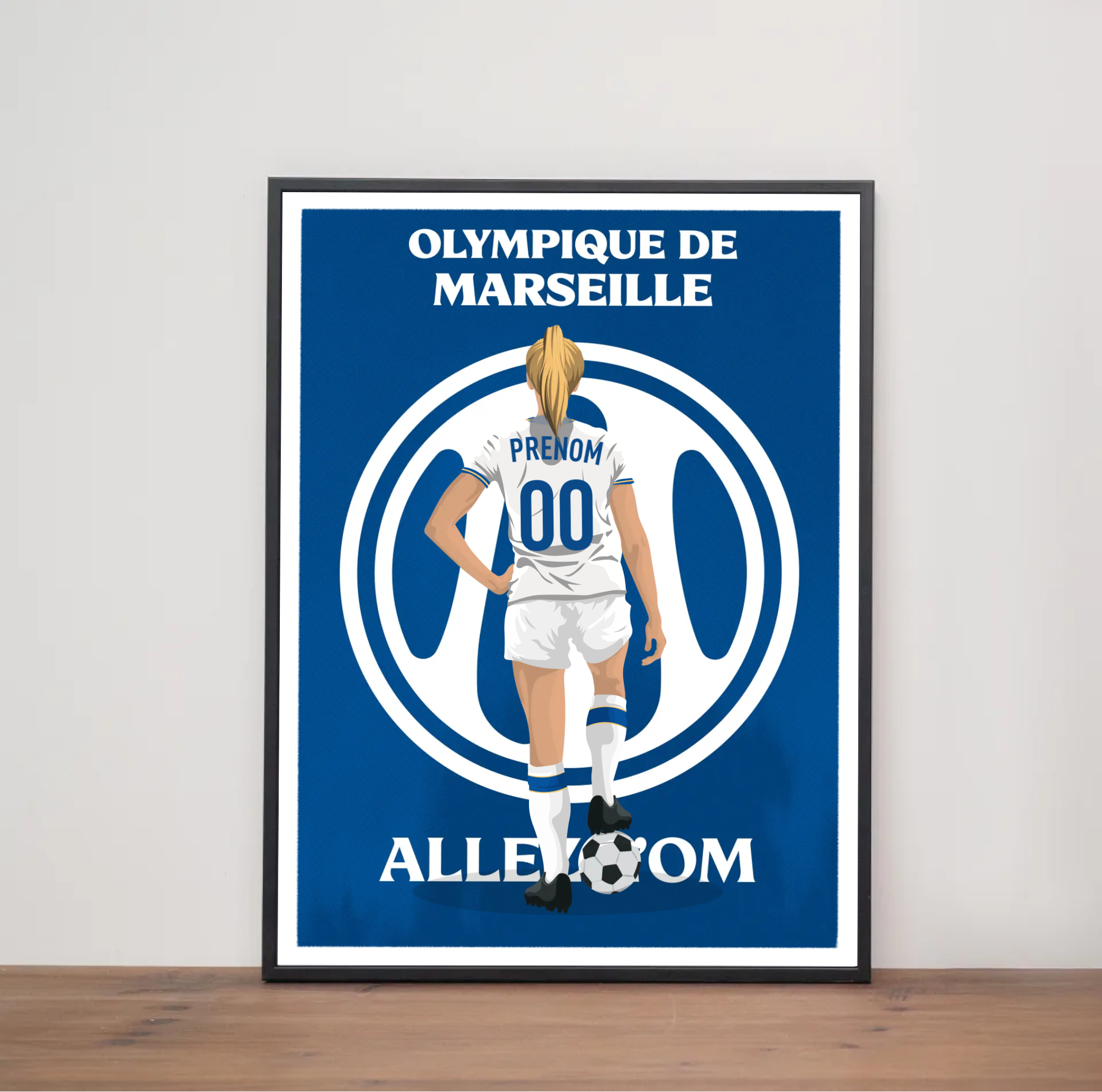 Affiche Foot OM - Adulte Personnalisé