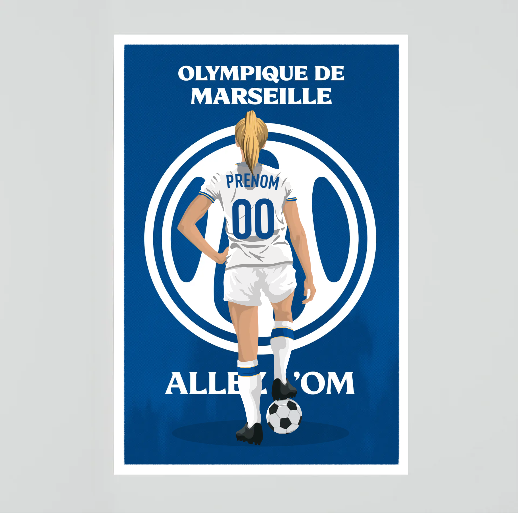 Affiche Foot OM - Adulte Personnalisé