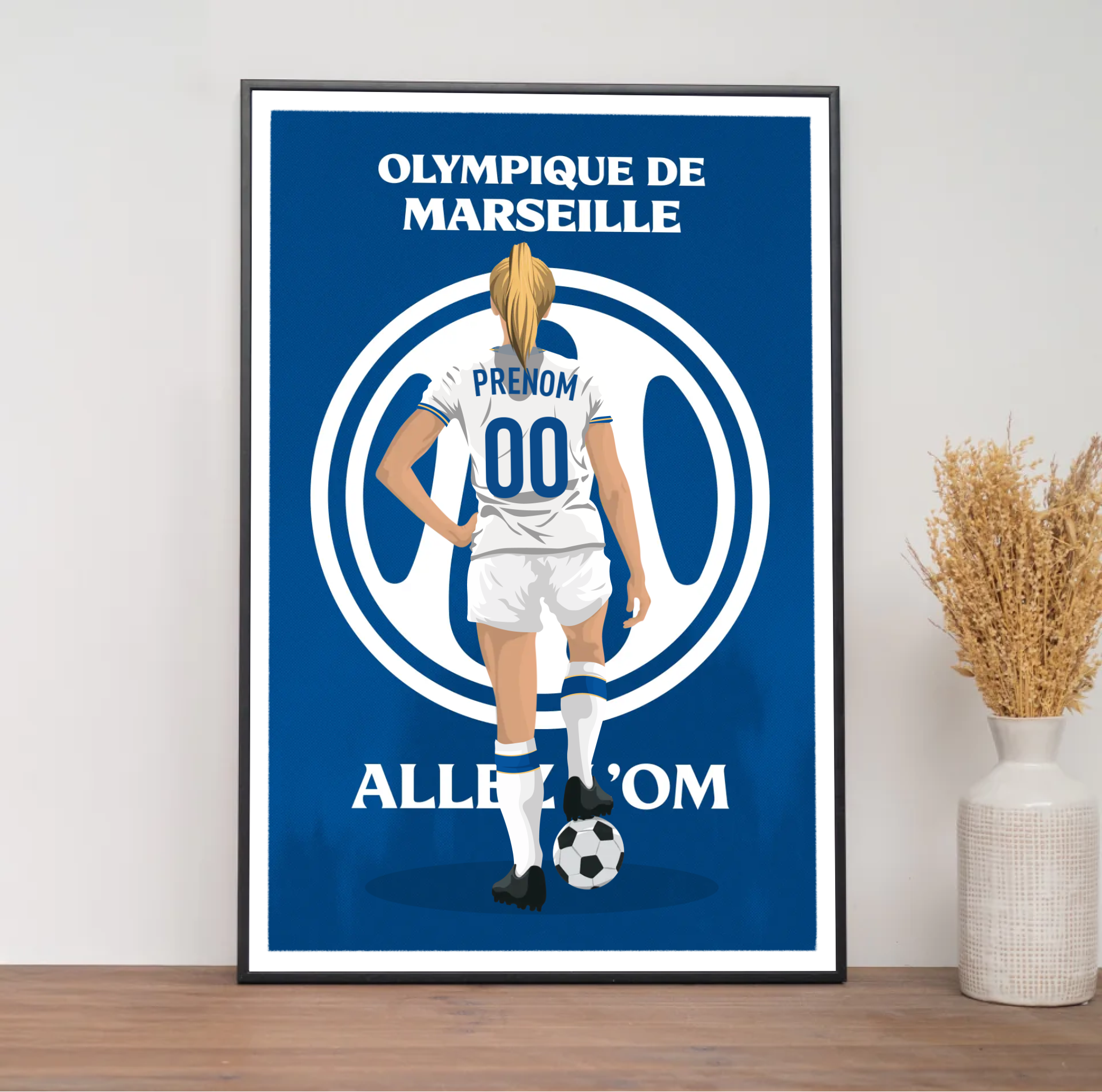 Affiche Foot OM - Adulte Personnalisé