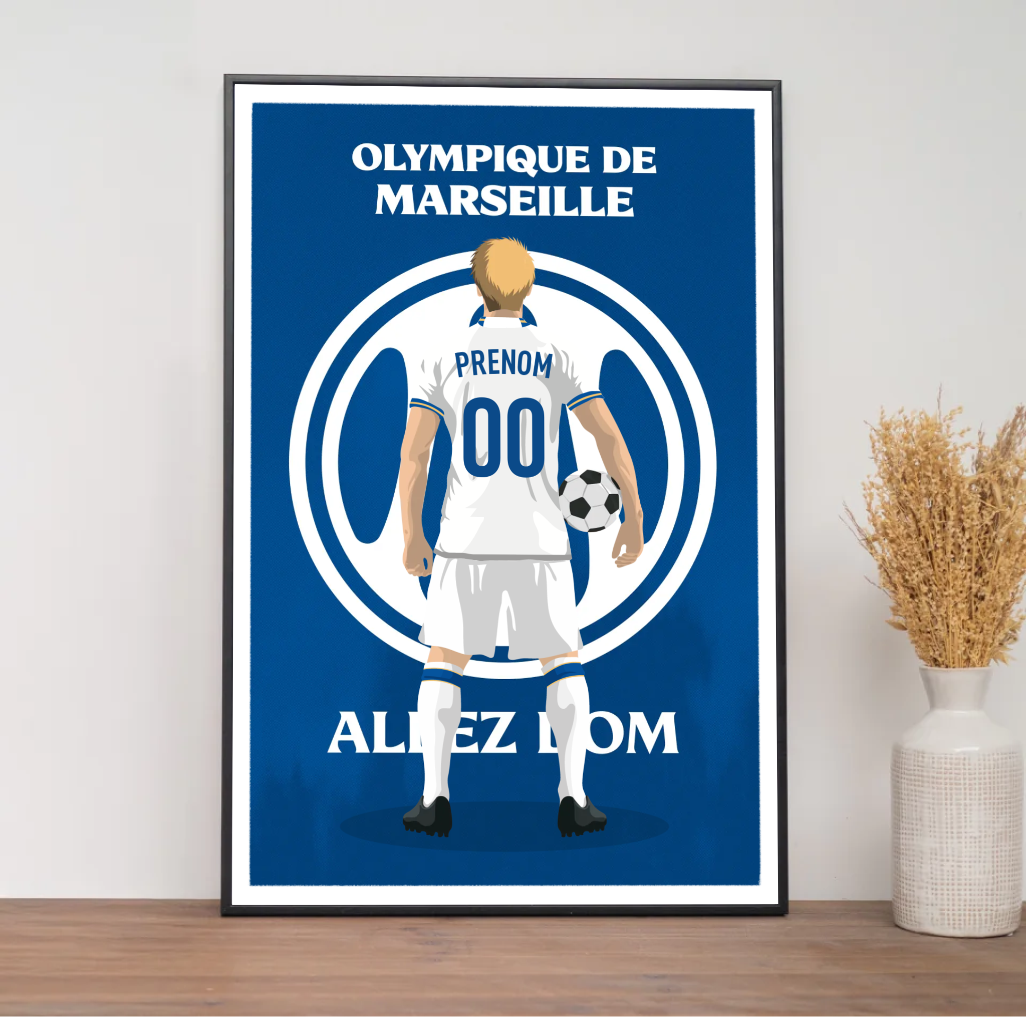 Affiche Foot OM - Adulte Personnalisé