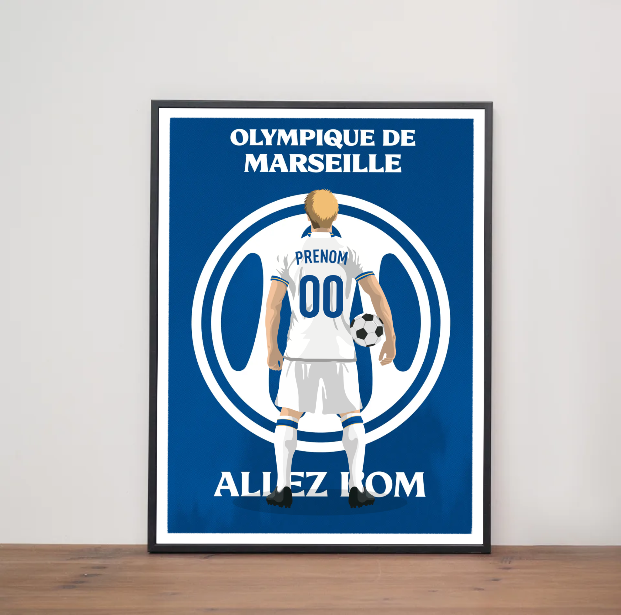 Affiche Foot OM - Adulte Personnalisé