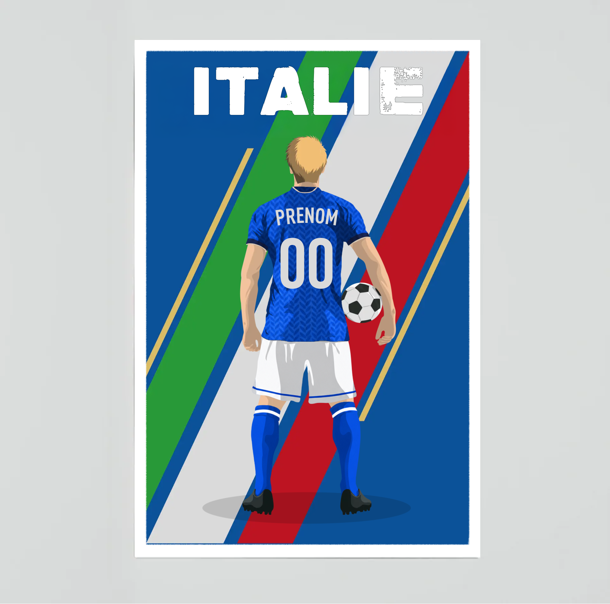 Affiche Foot Italie - Adulte Personnalisé