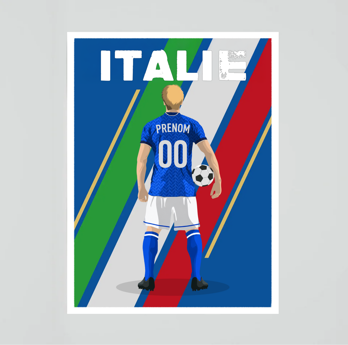 Affiche Foot Italie - Adulte Personnalisé