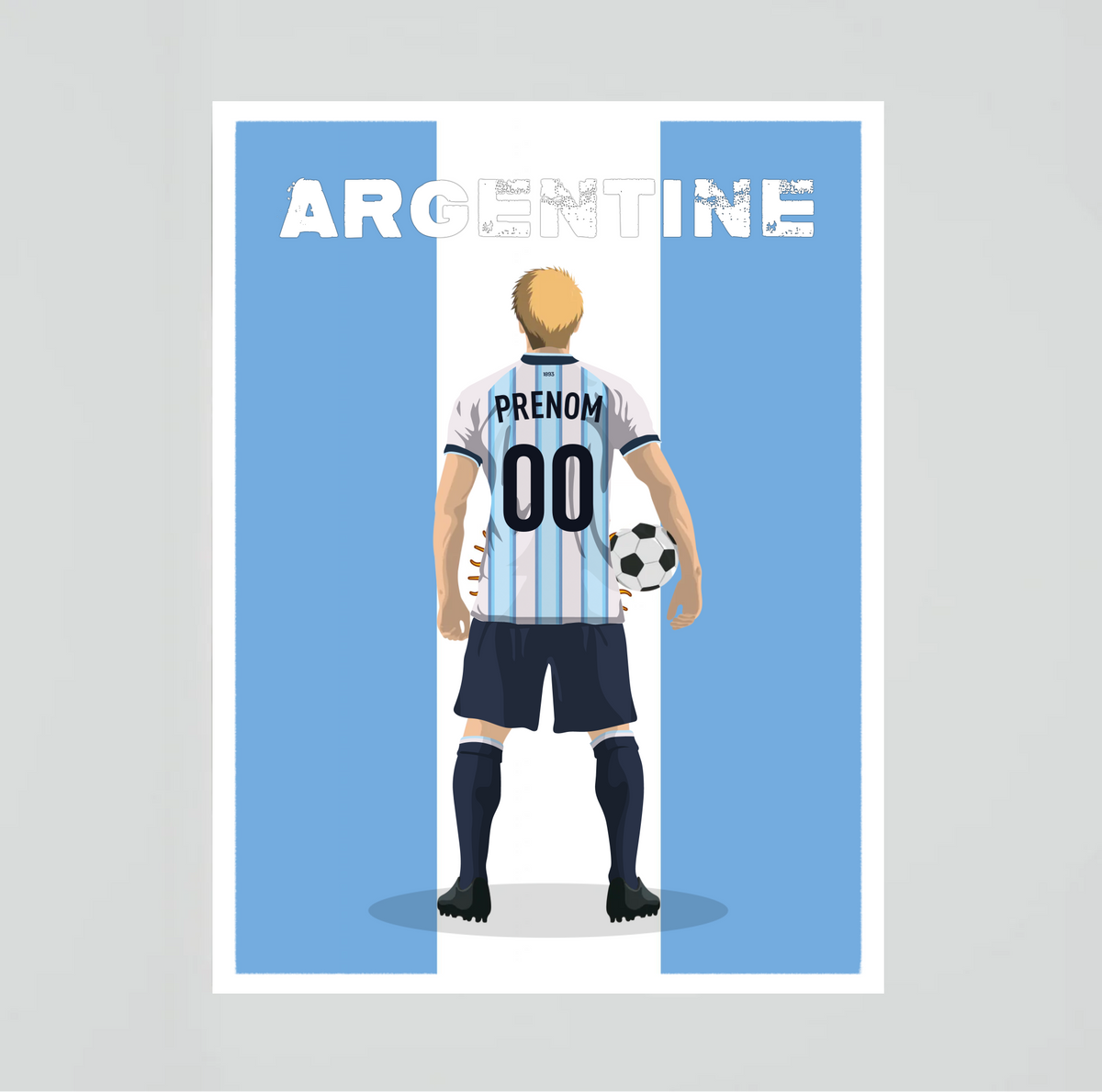 Affiche Foot Argentine - Adulte Personnalisé