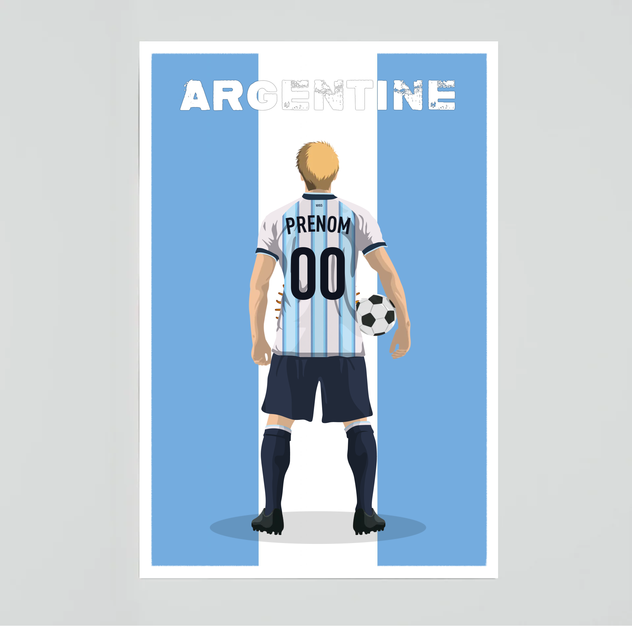 Affiche Foot Argentine - Adulte Personnalisé