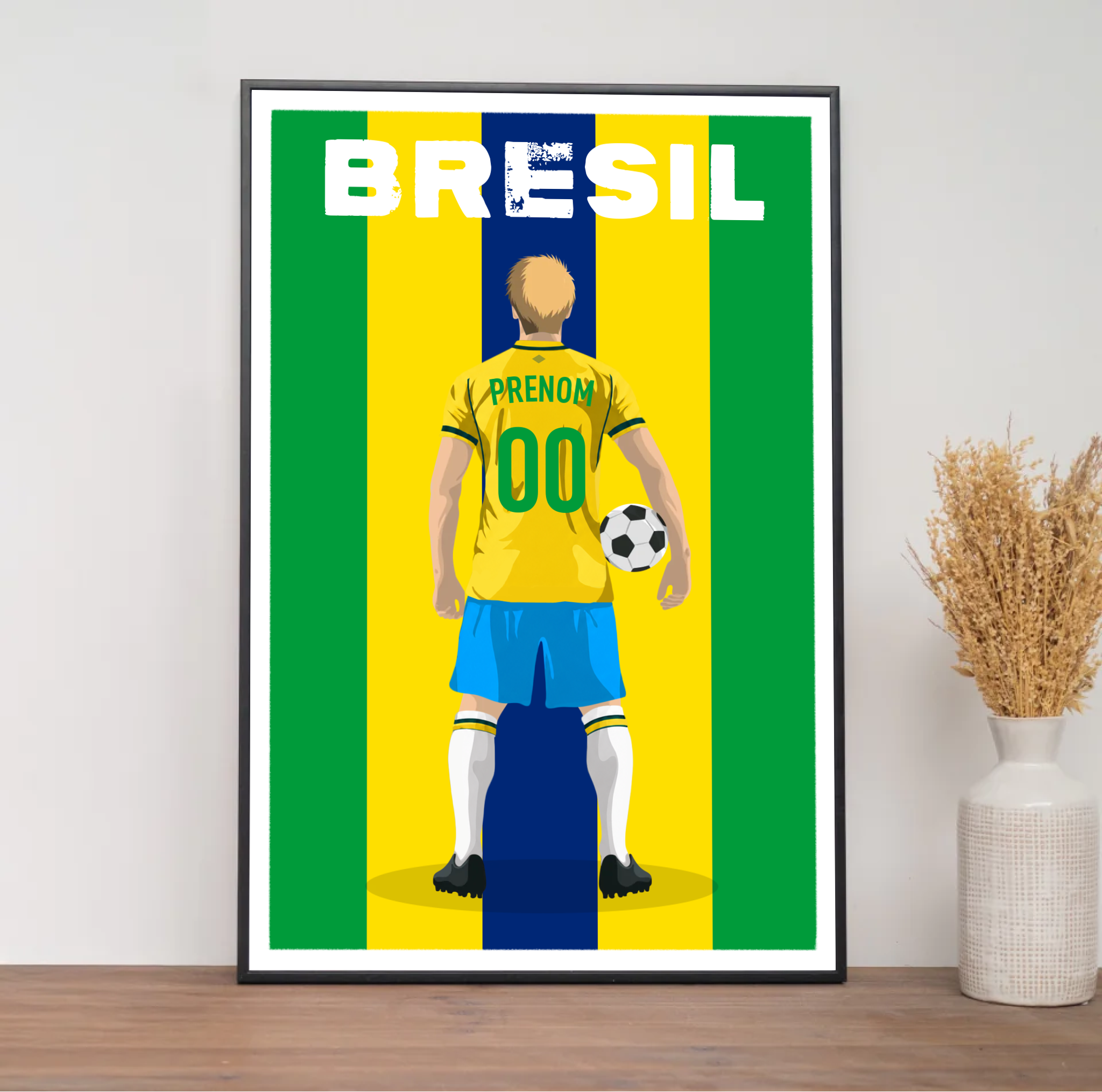 Affiche Foot Brésil - Adulte Personnalisé