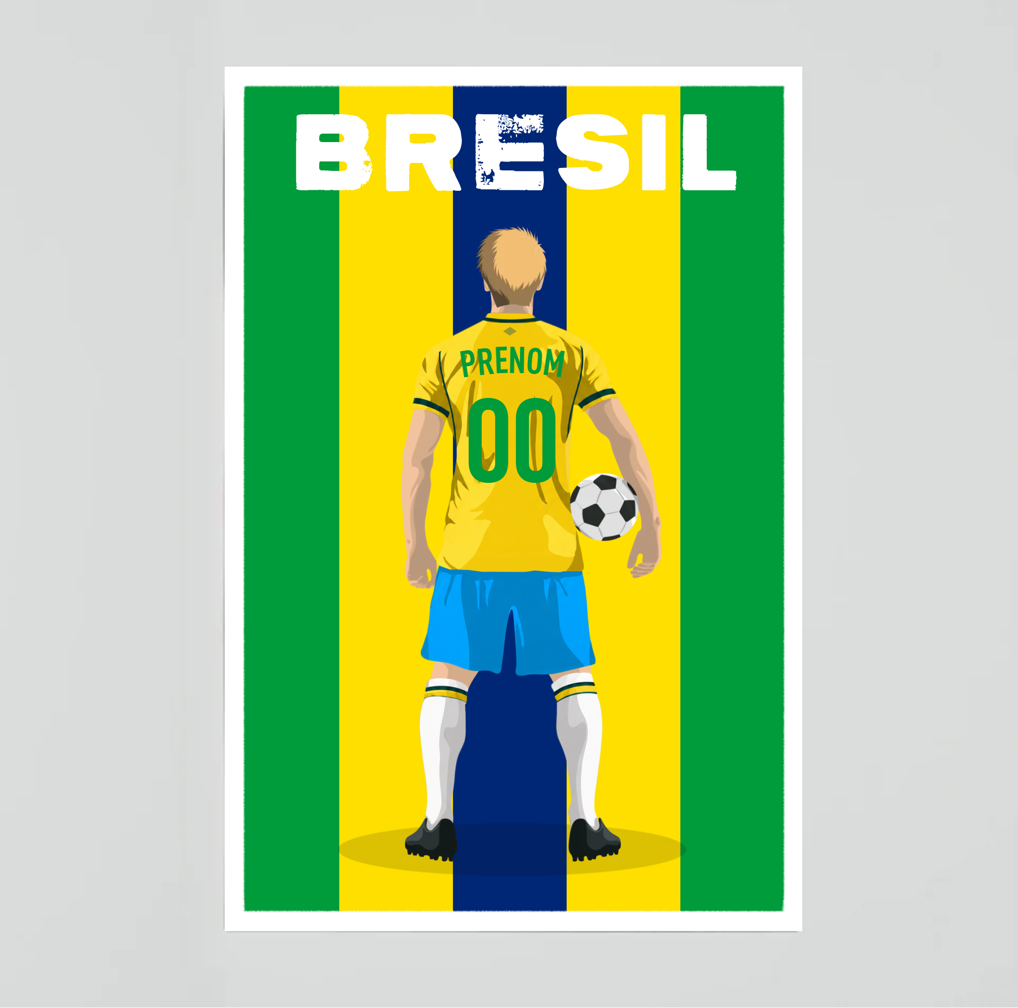 Affiche Foot Brésil - Adulte Personnalisé