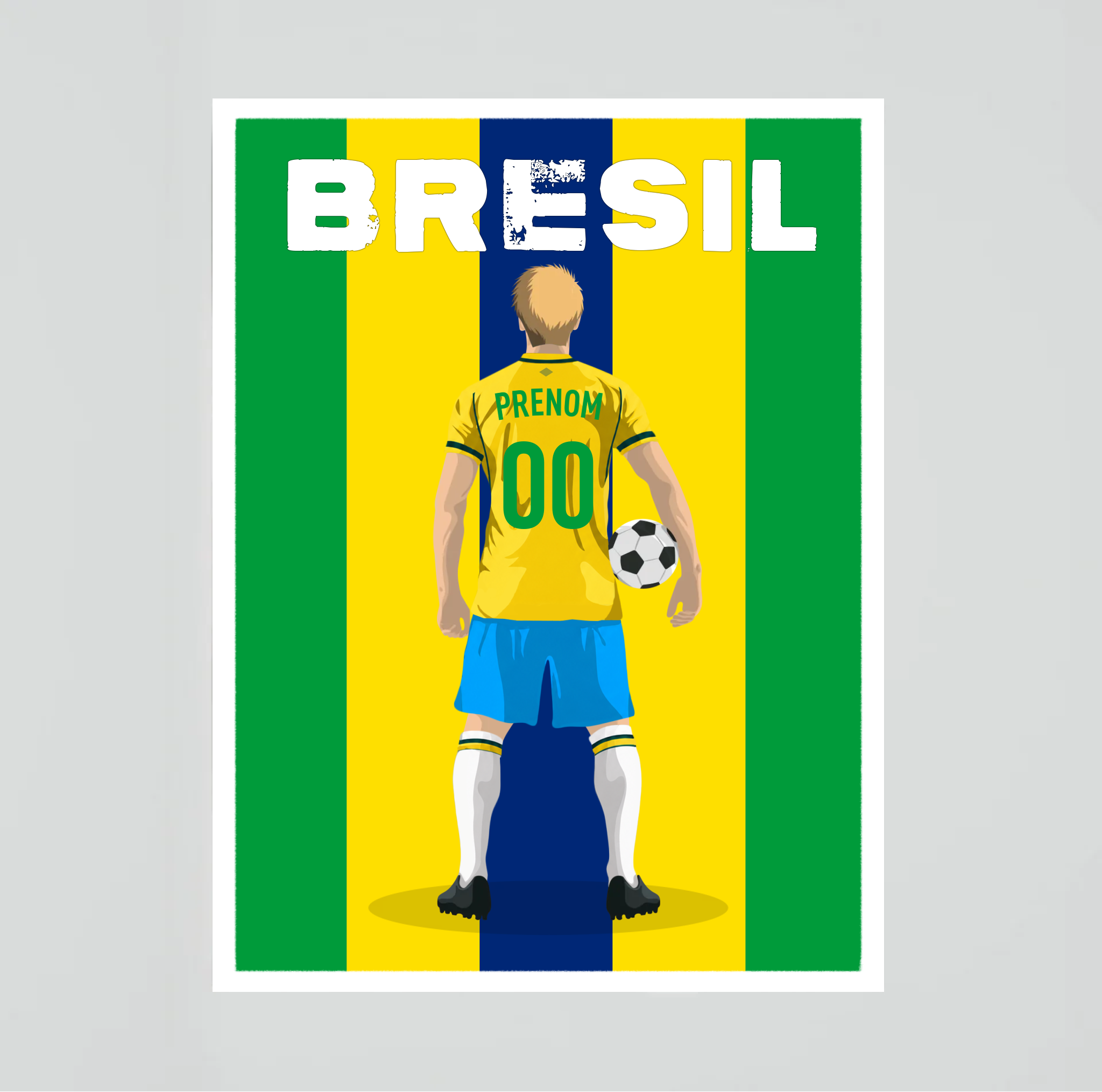 Affiche Foot Brésil - Adulte Personnalisé