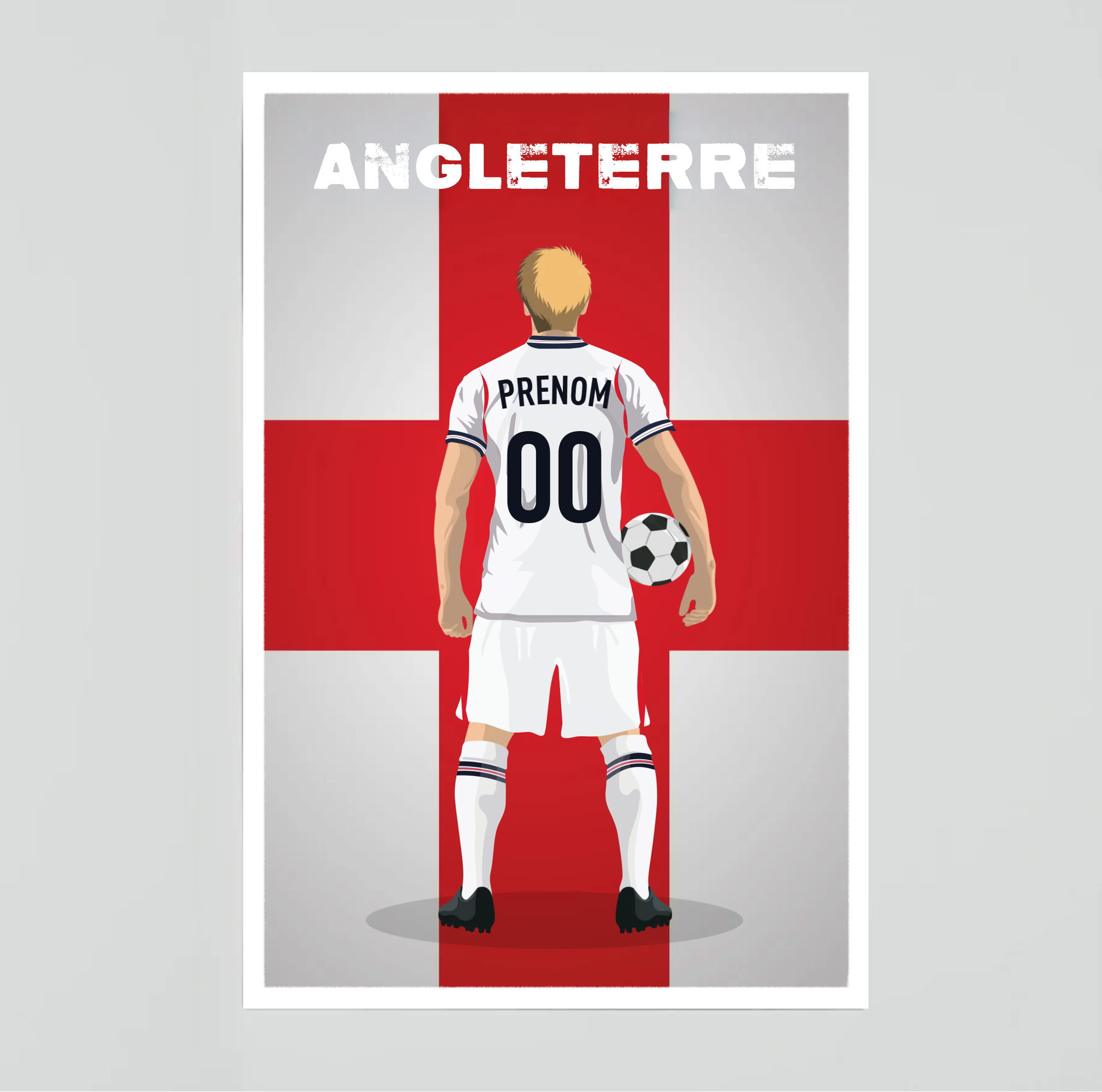 Affiche Foot Angleterre - Adulte Personnalisé