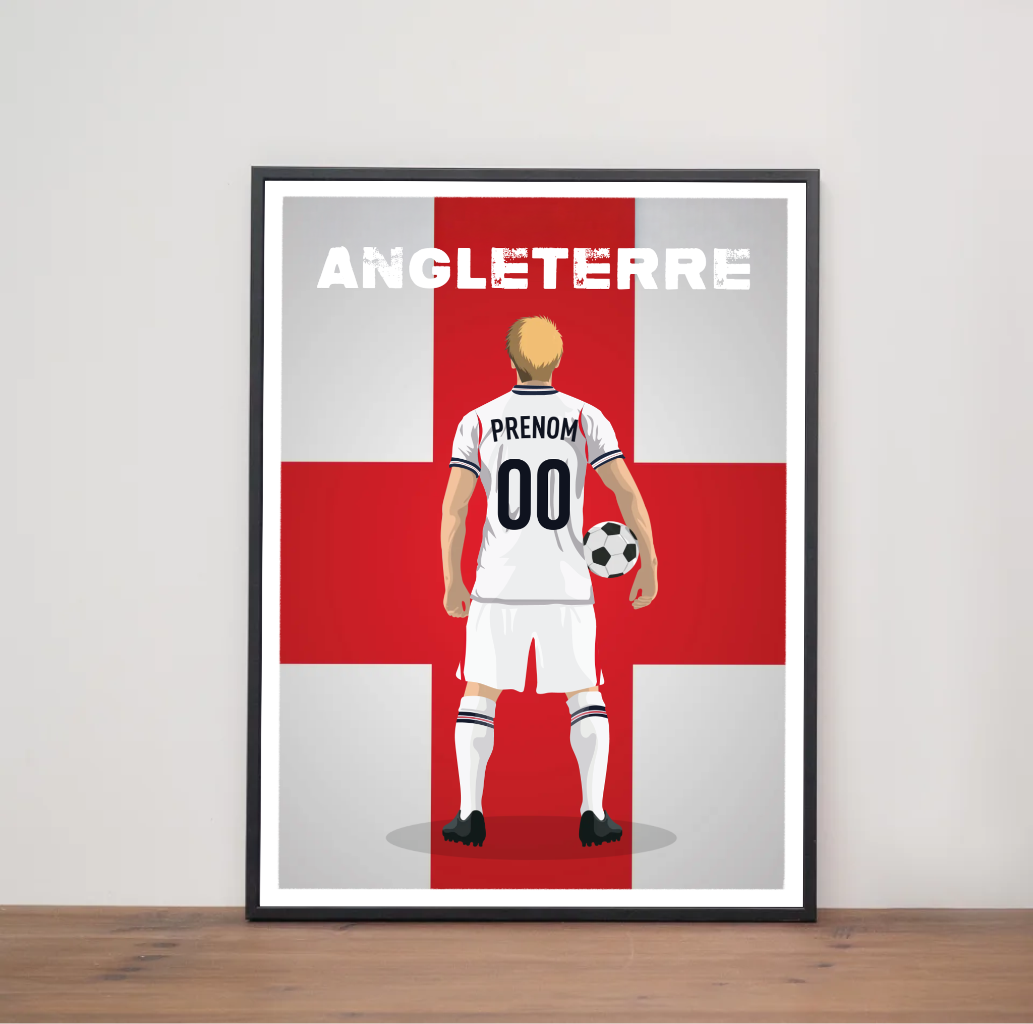 Affiche Foot Angleterre - Adulte Personnalisé