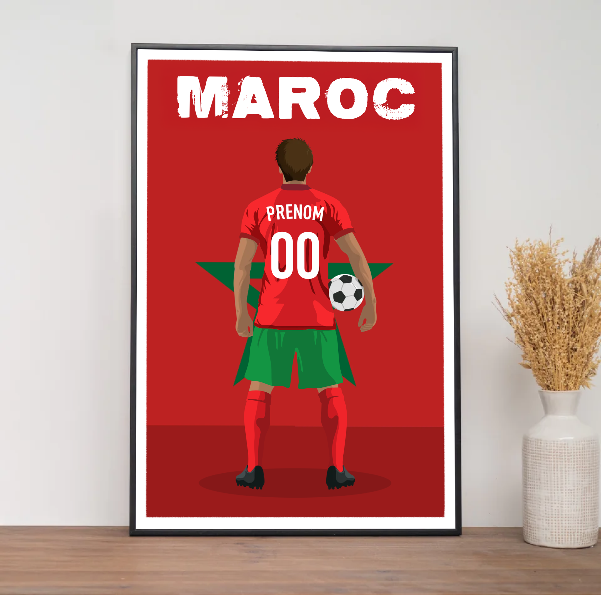 Affiche Foot Maroc - Adulte Personnalisé