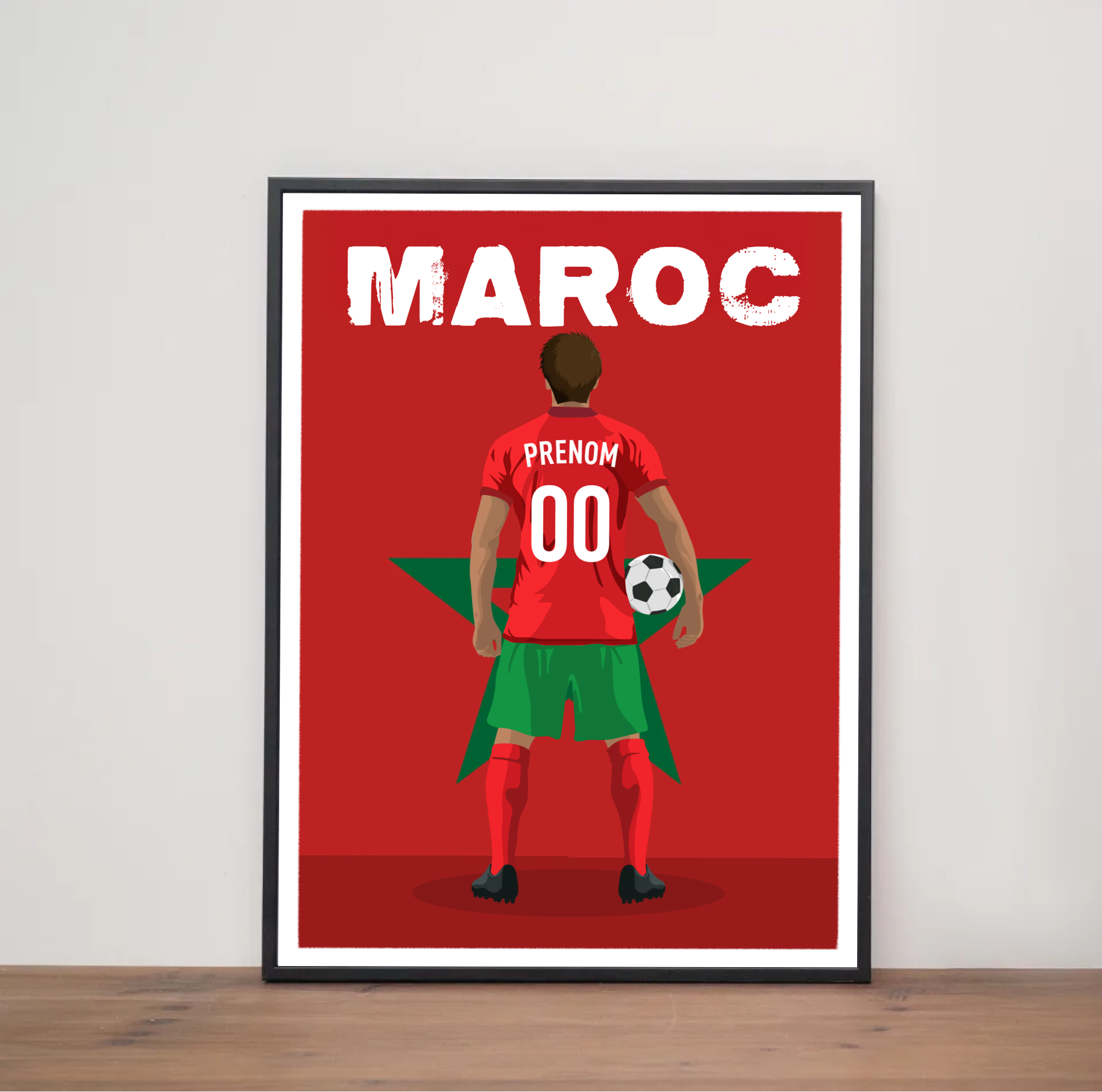 Affiche Foot Maroc - Adulte Personnalisé