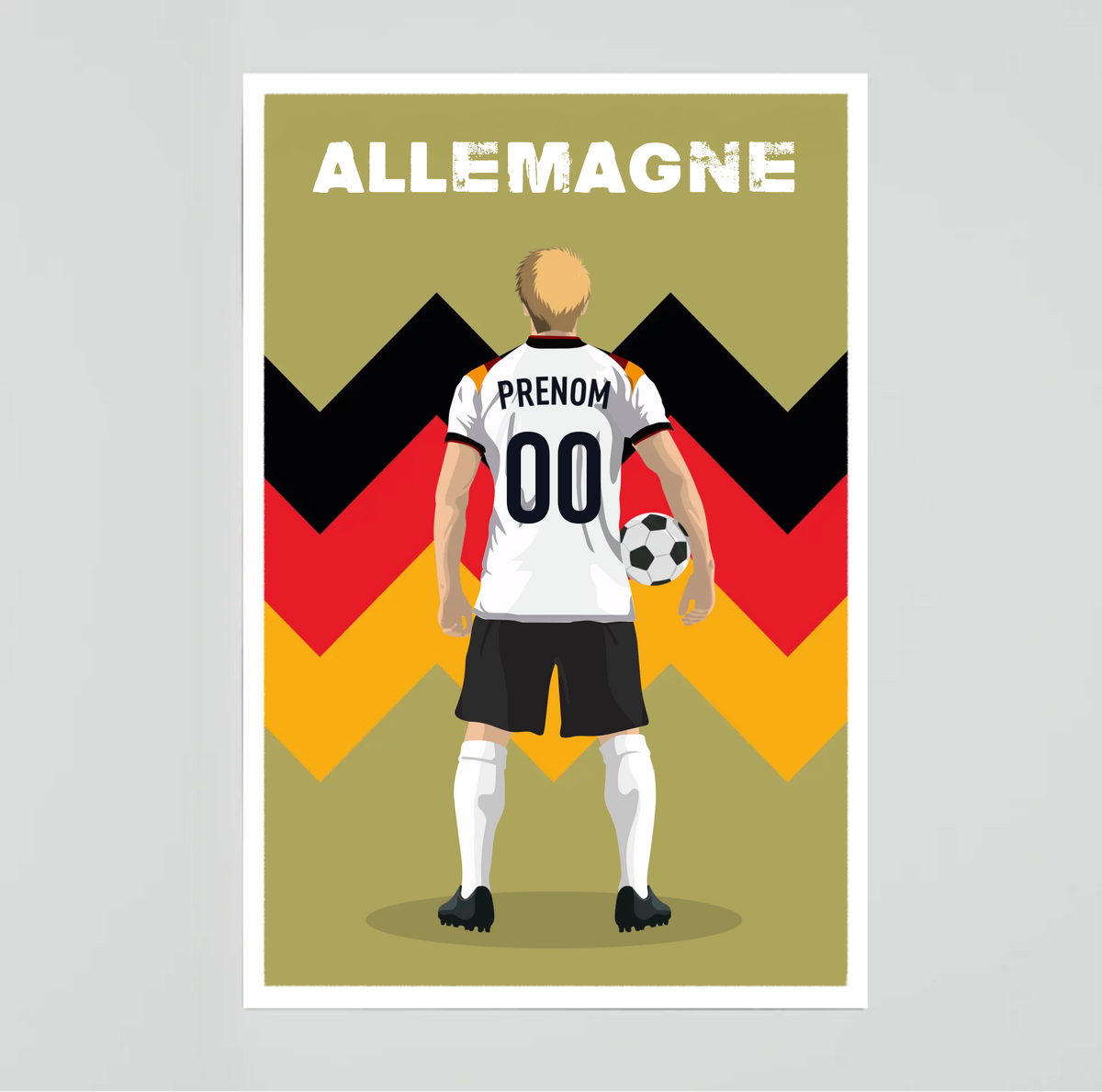 Affiche Foot Allemagne - Adulte Personnalisé