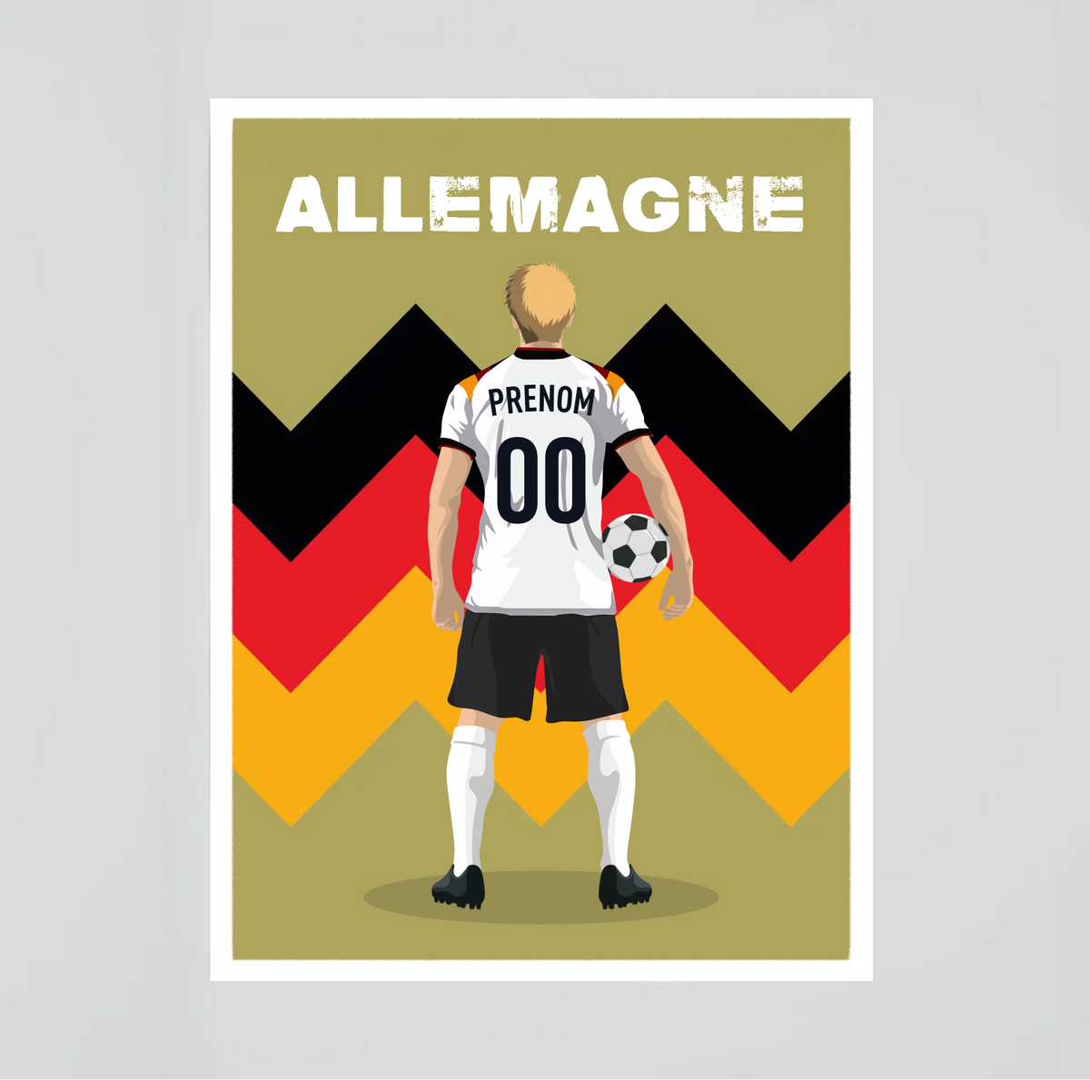 Affiche Foot Allemagne - Adulte Personnalisé