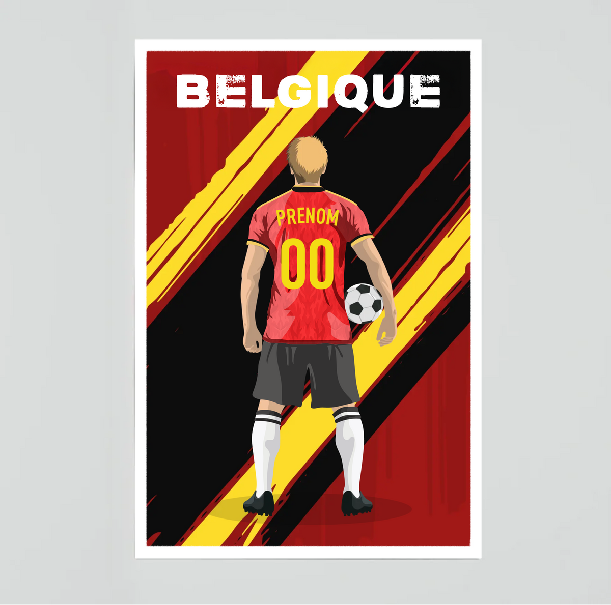 Affiche Foot Belgique - Adulte Personnalisé