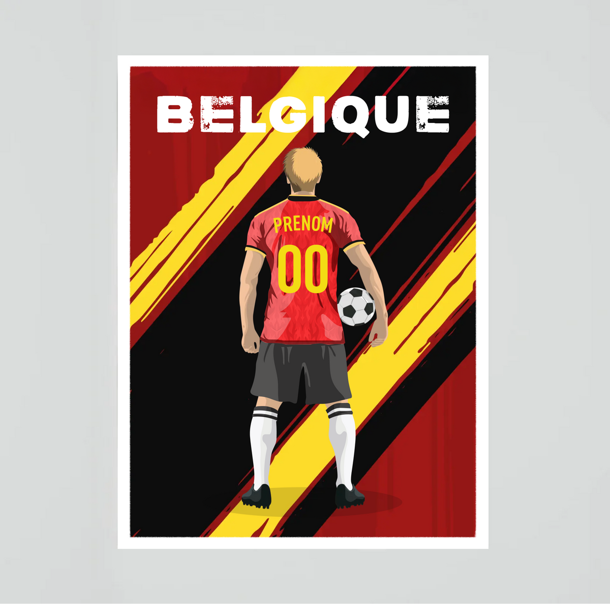 Affiche Foot Belgique - Adulte Personnalisé