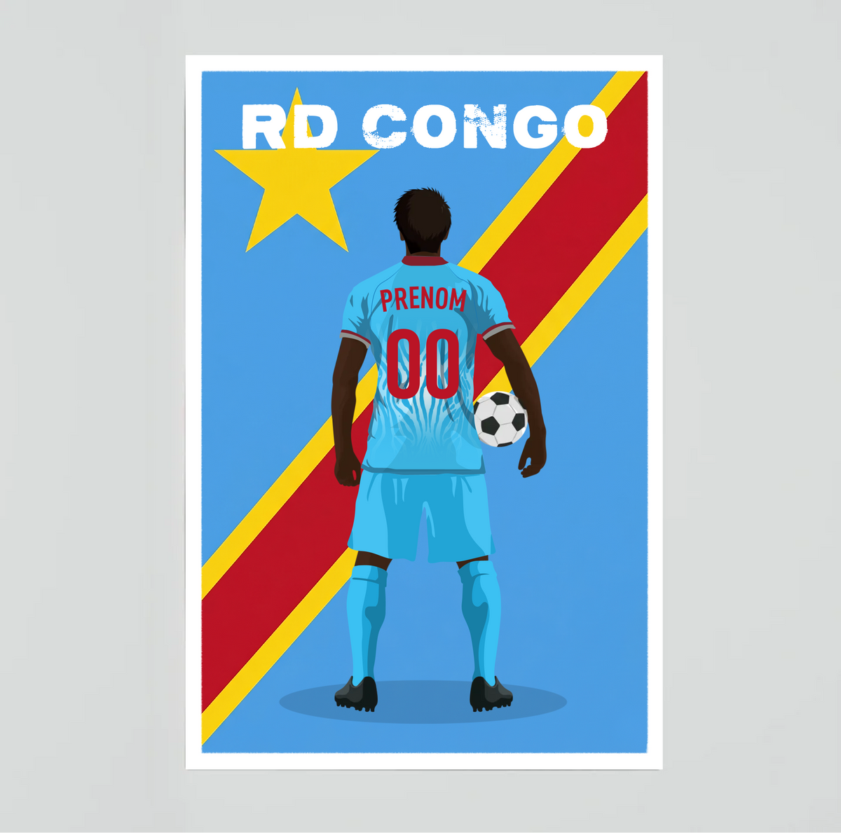 Affiche Foot RD Congo - Adulte Personnalisé