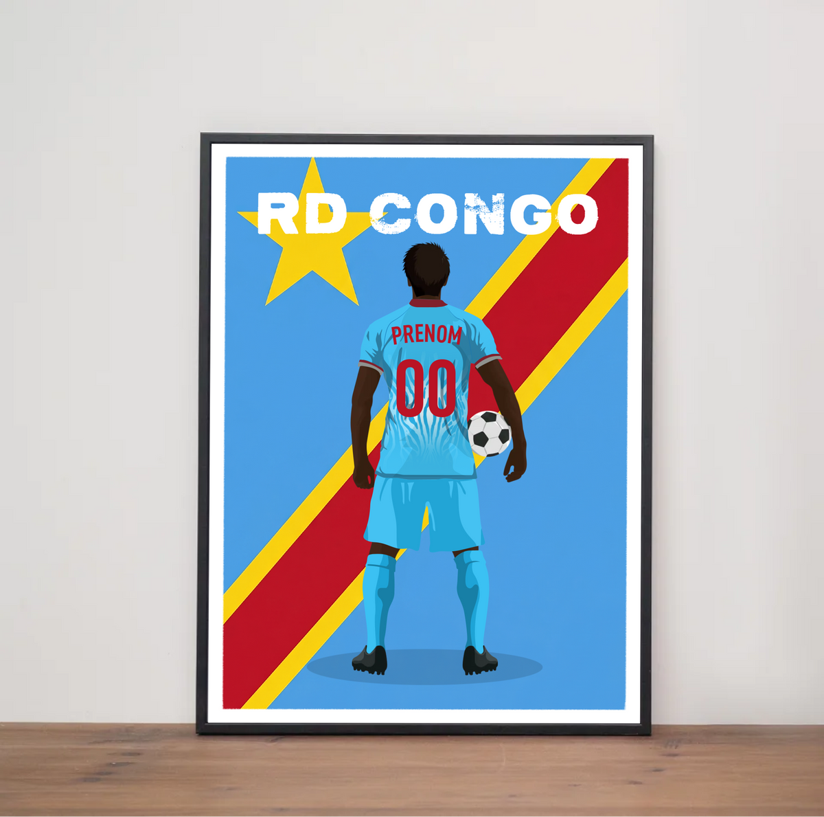 Affiche Foot RD Congo - Adulte Personnalisé