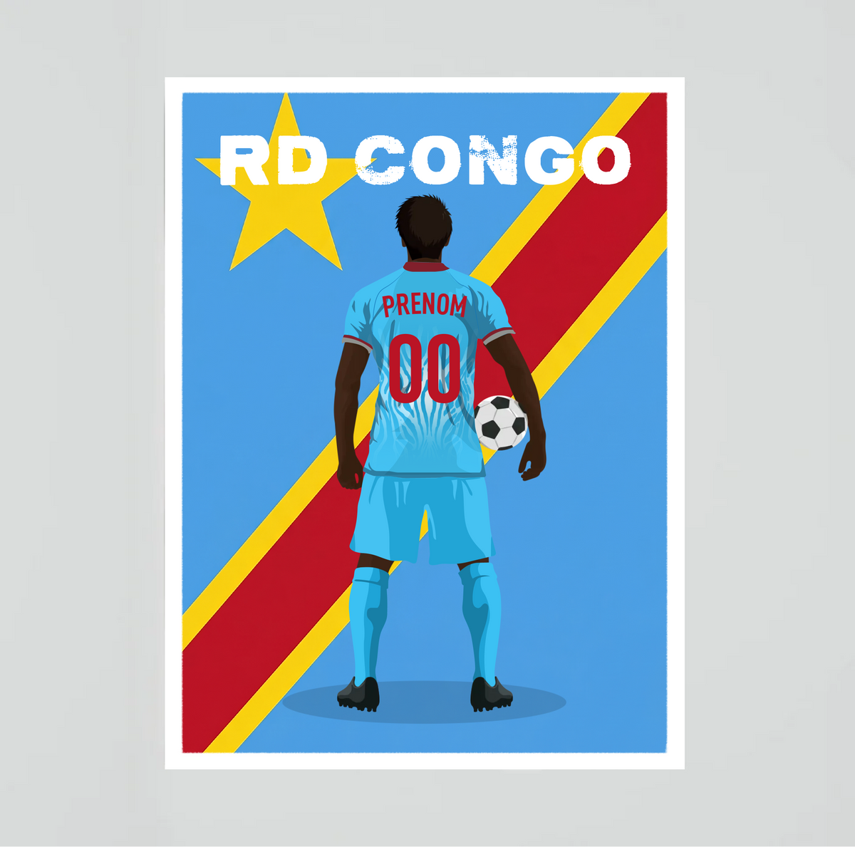 Affiche Foot RD Congo - Adulte Personnalisé