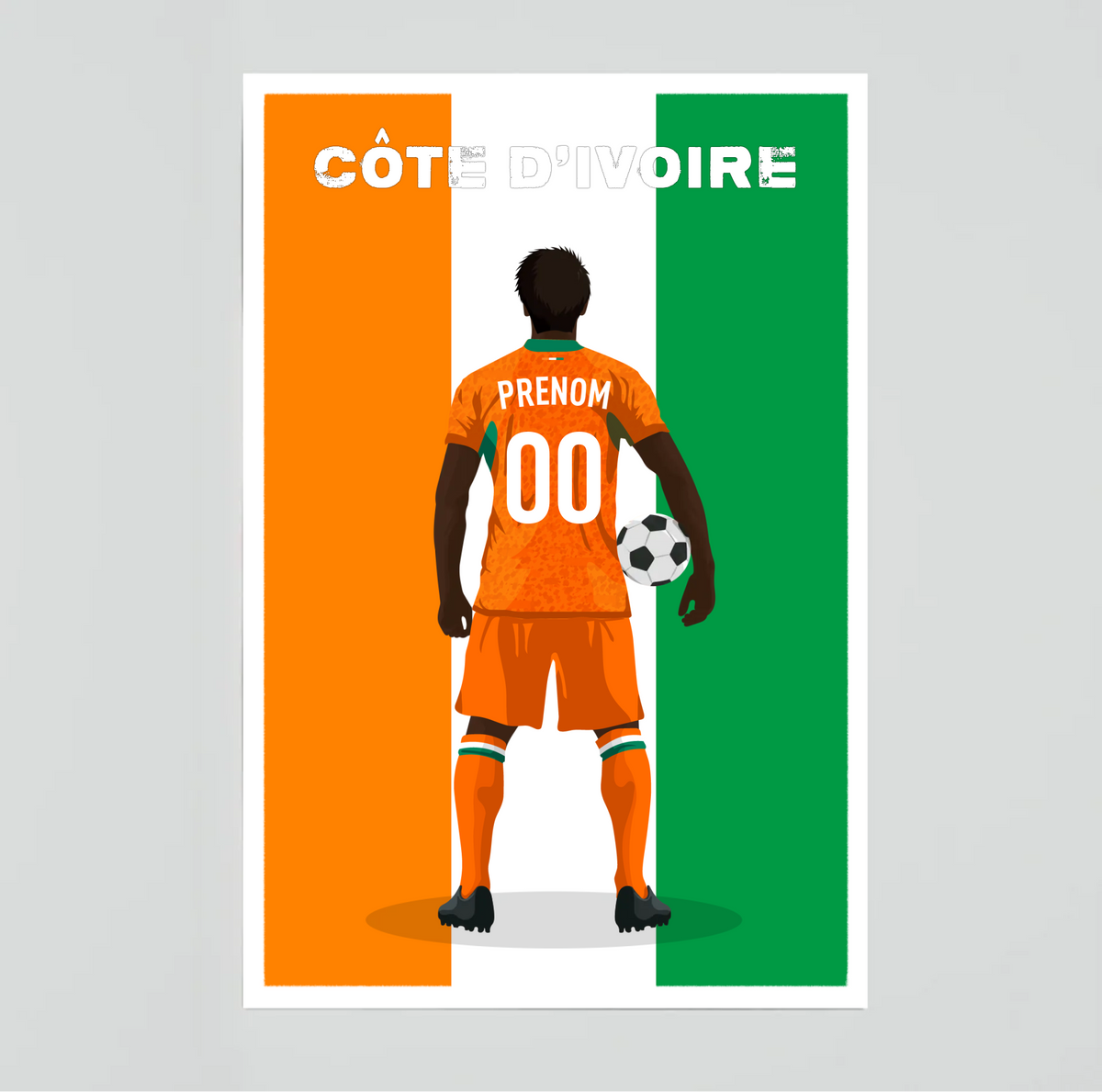 Affiche Foot Côte d'Ivoire - Adulte Personnalisé