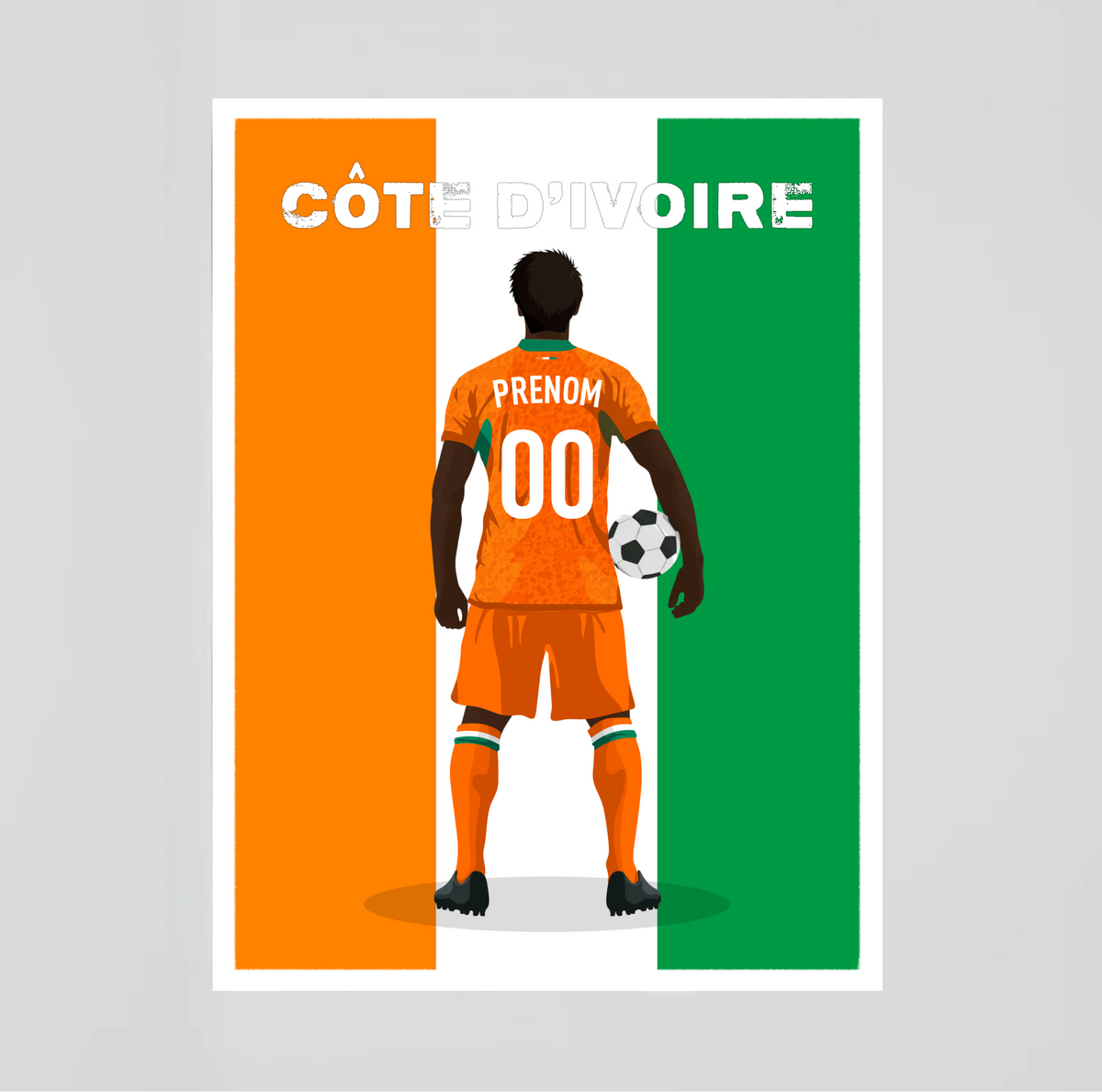 Affiche Foot Côte d'Ivoire - Adulte Personnalisé