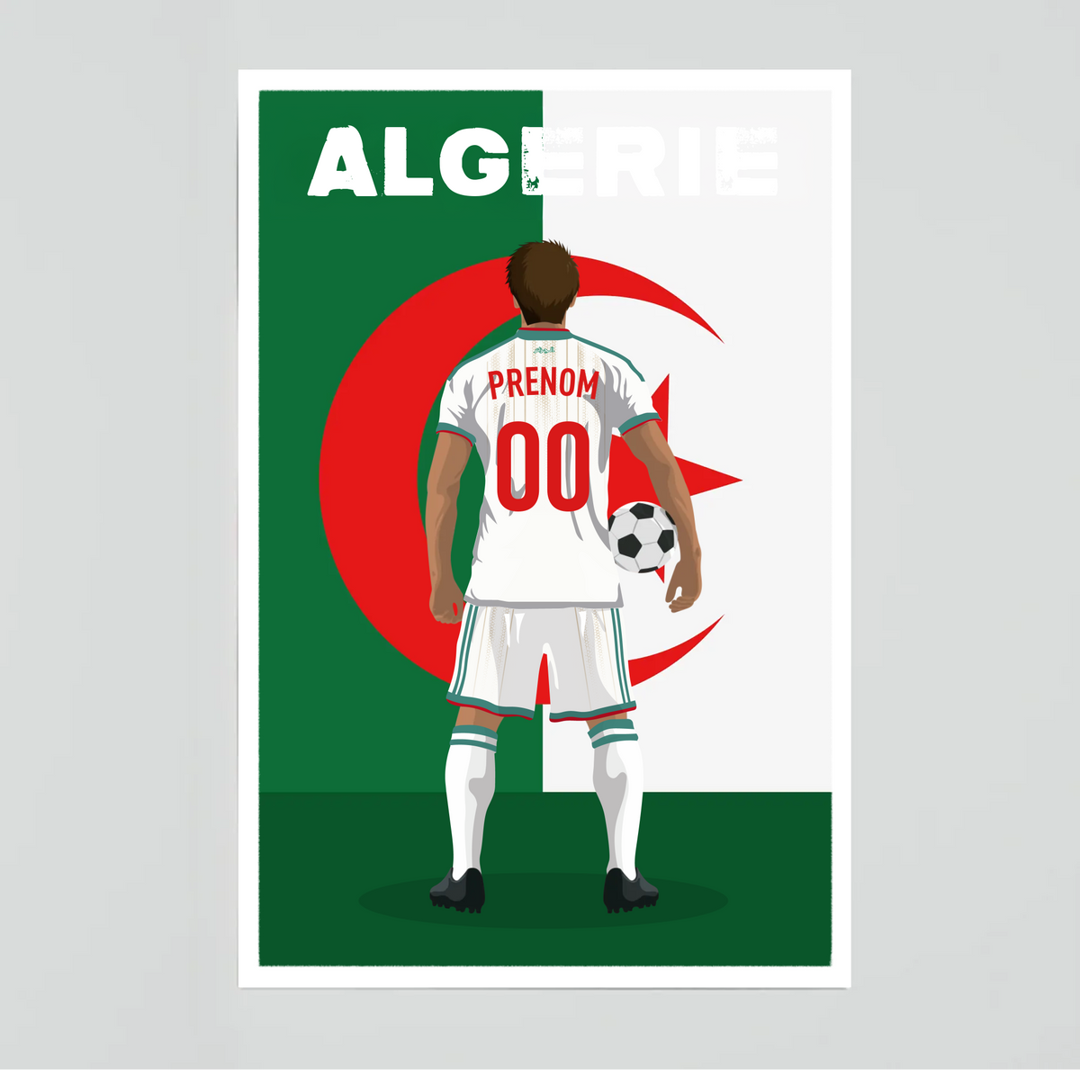 Affiche Foot Algérie - Adulte Personnalisé