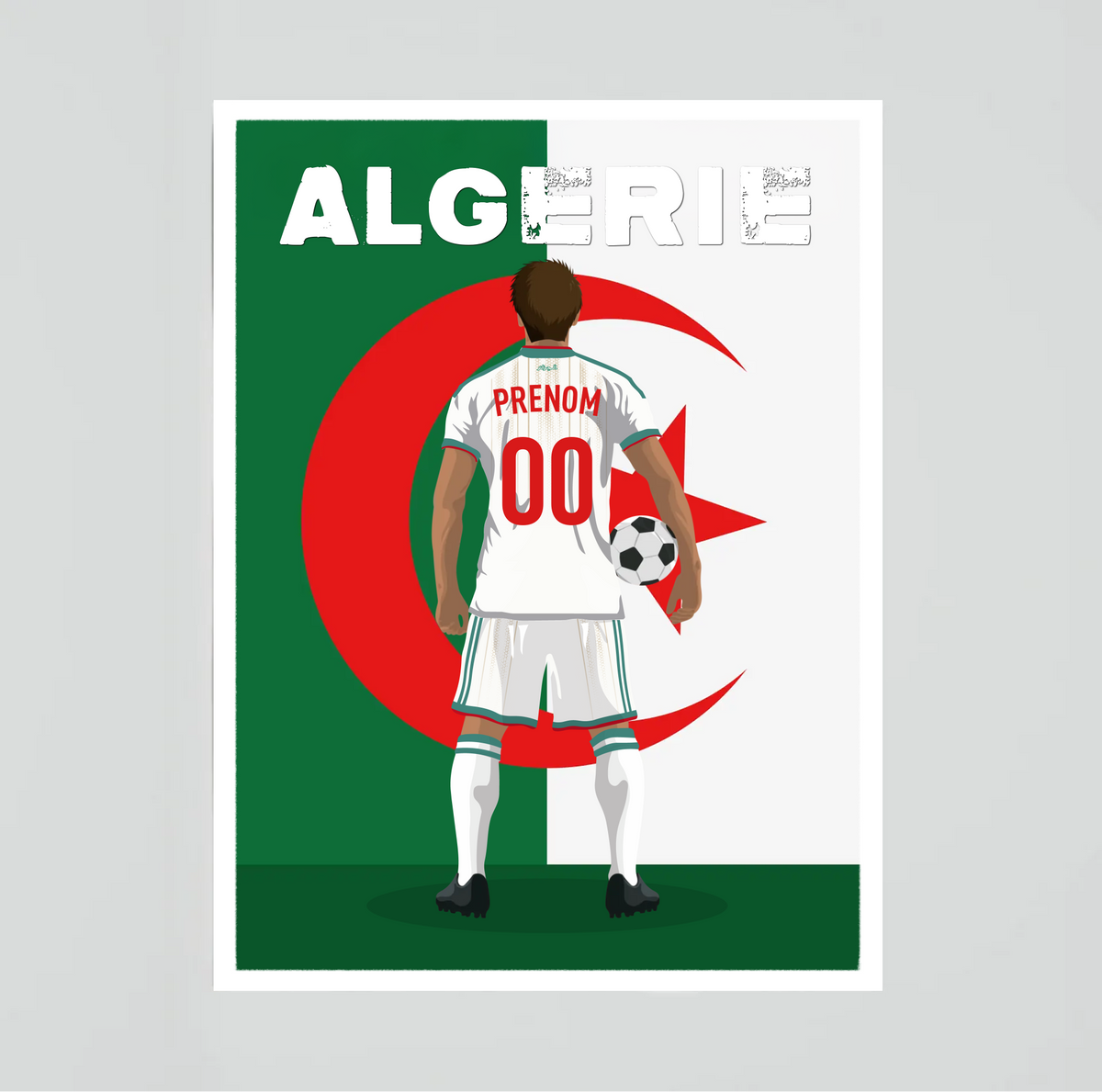 Affiche Foot Algérie - Adulte Personnalisé