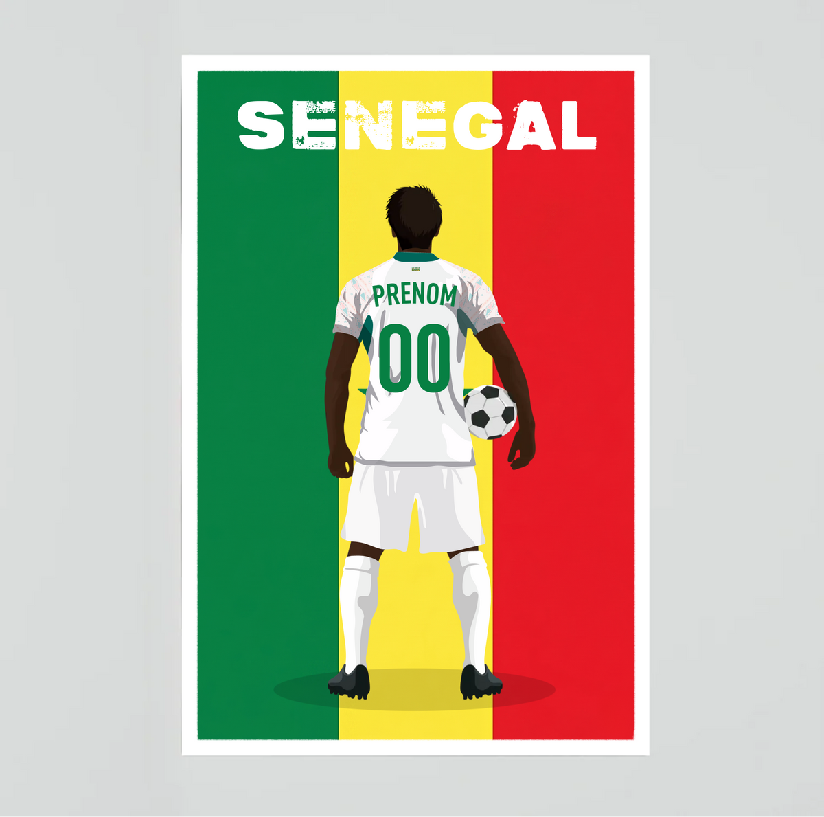 Affiche Foot Senegal - Adulte Personnalisé