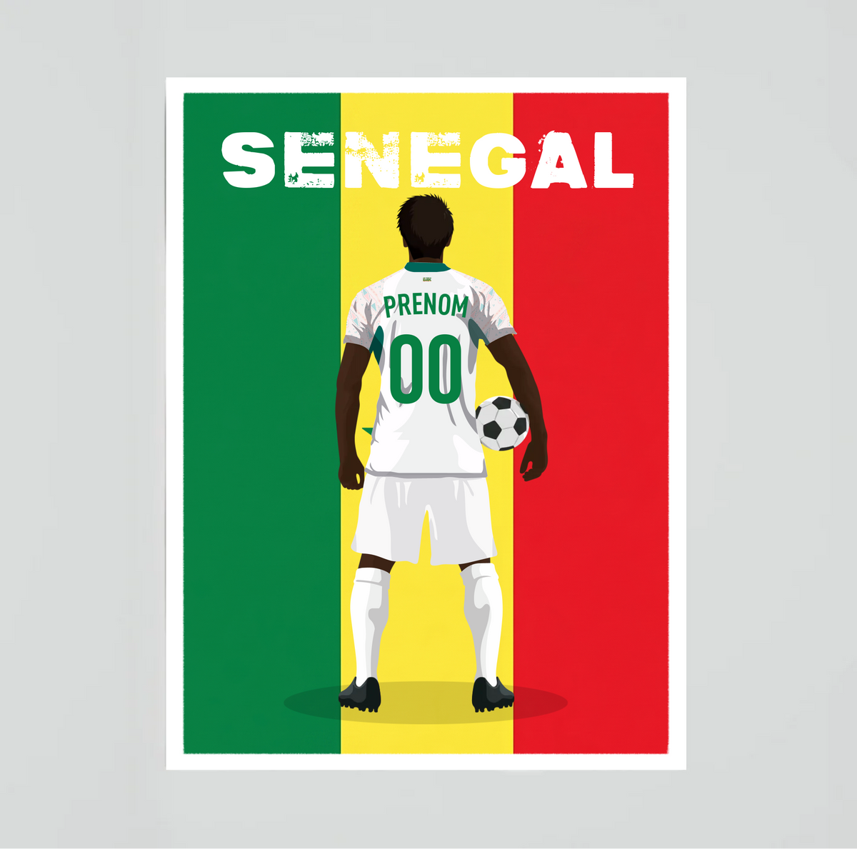 Affiche Foot Senegal - Adulte Personnalisé