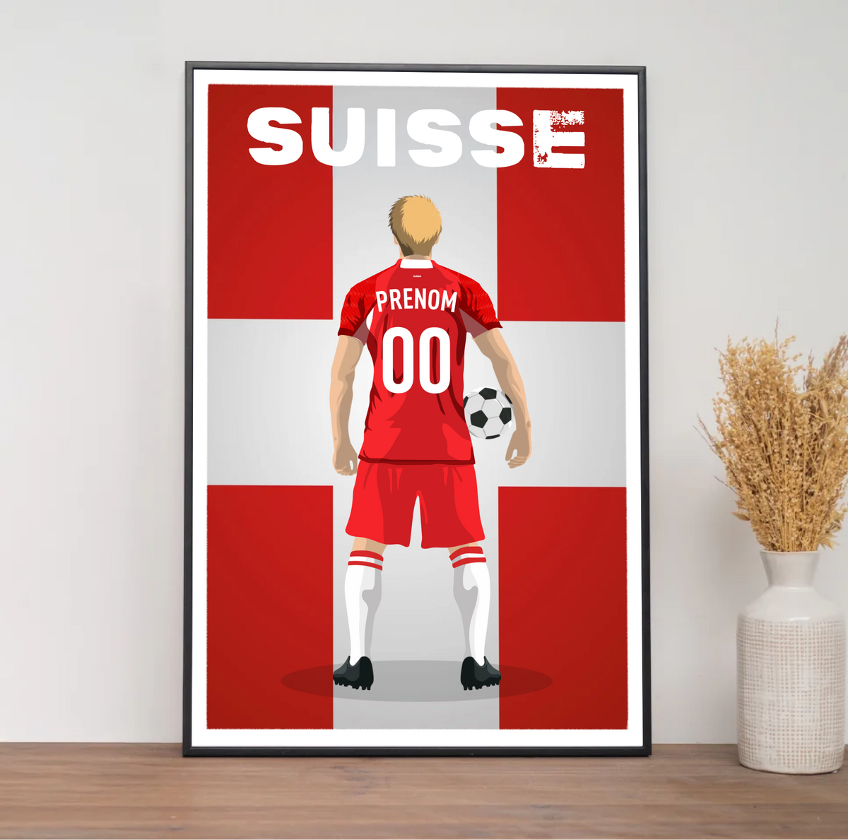 Affiche Foot Suisse - Adulte Personnalisé