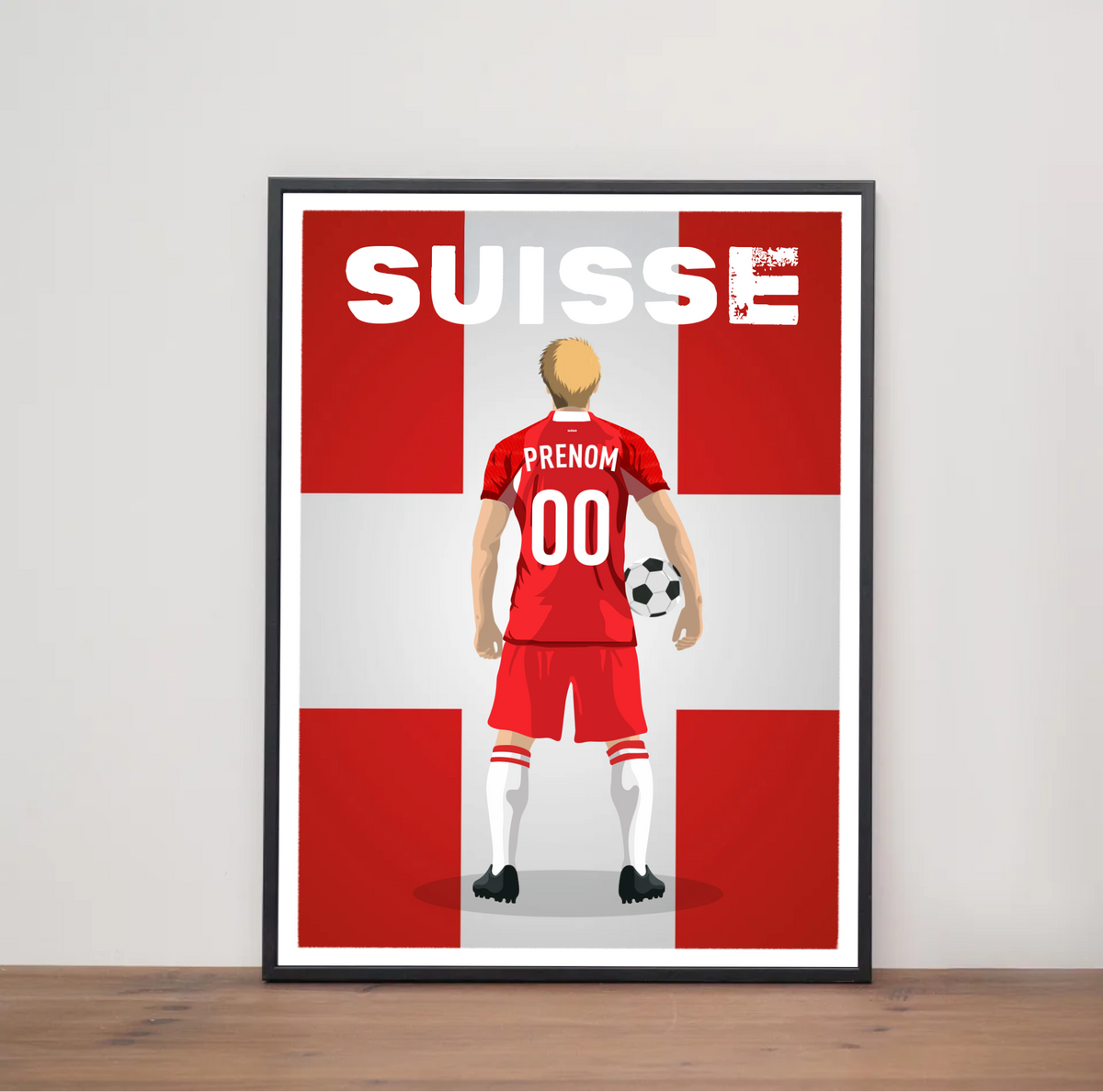 Affiche Foot Suisse - Adulte Personnalisé