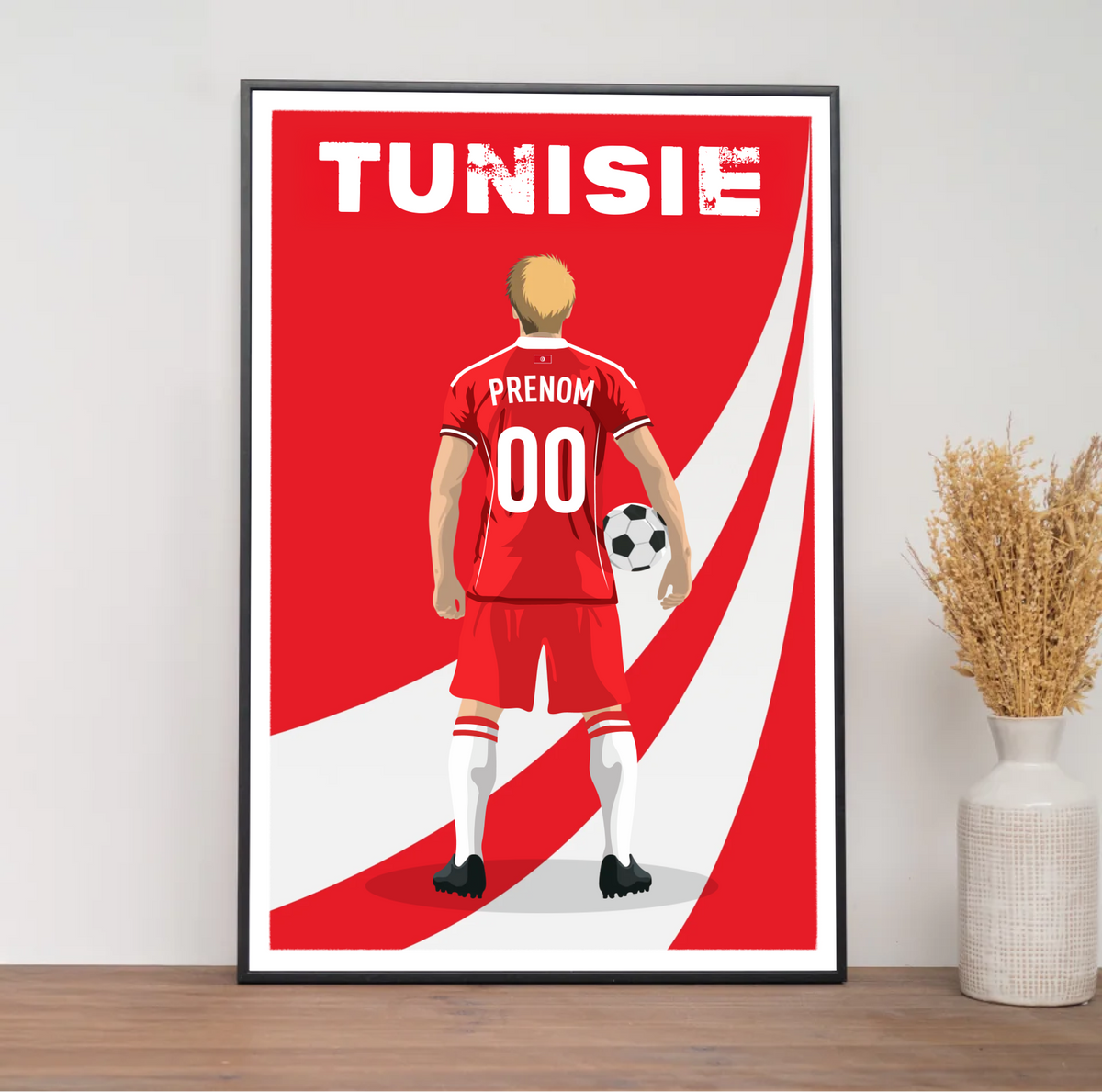 Affiche Foot Tunisie - Adulte Personnalisé