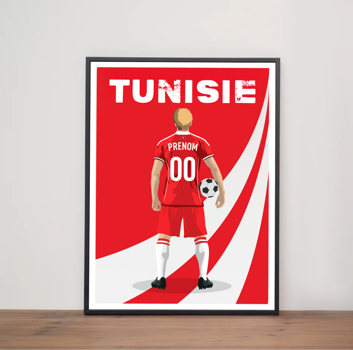 Affiche Foot Tunisie - Adulte Personnalisé