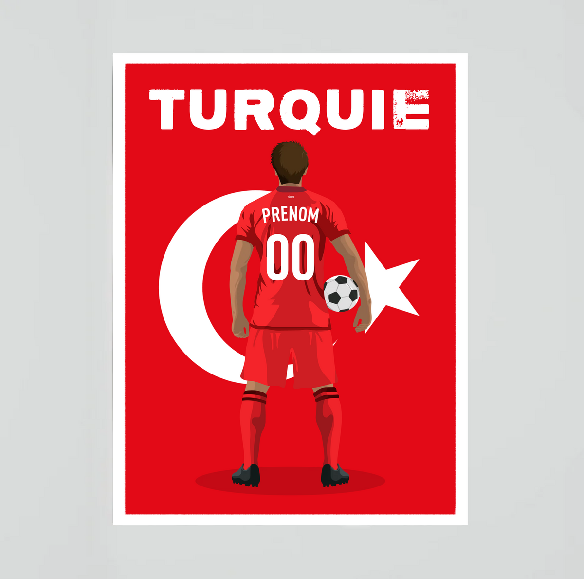Affiche Foot Turquie - Adulte Personnalisé