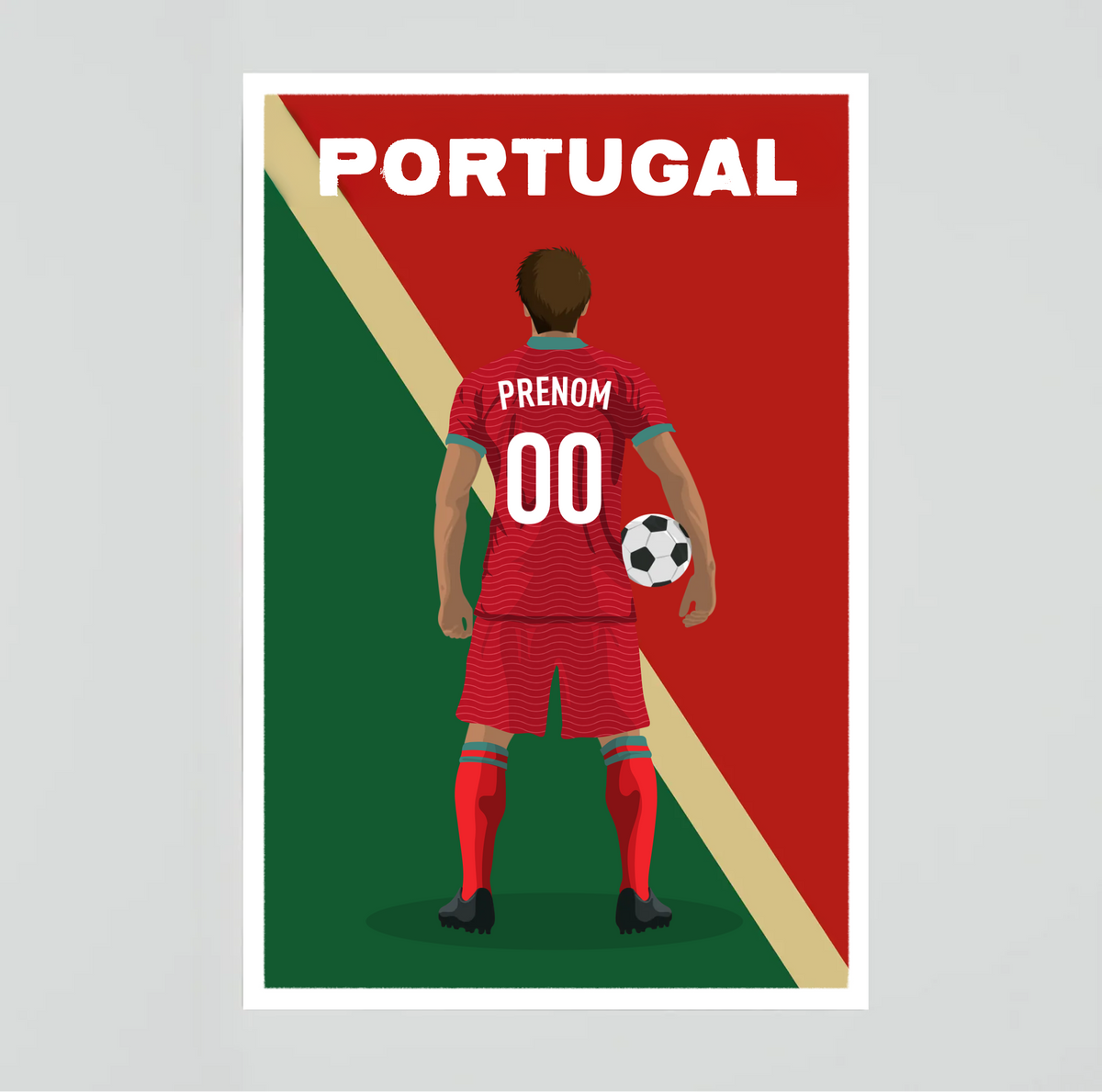 Affiche Foot Portugal - Adulte Personnalisé