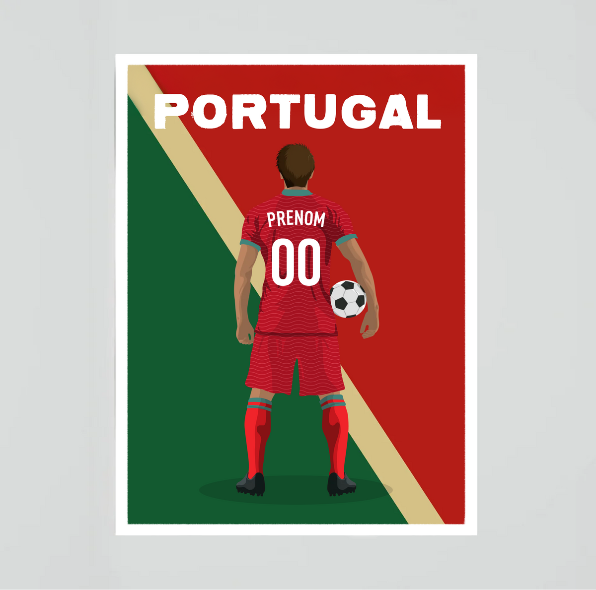 Affiche Foot Portugal - Adulte Personnalisé