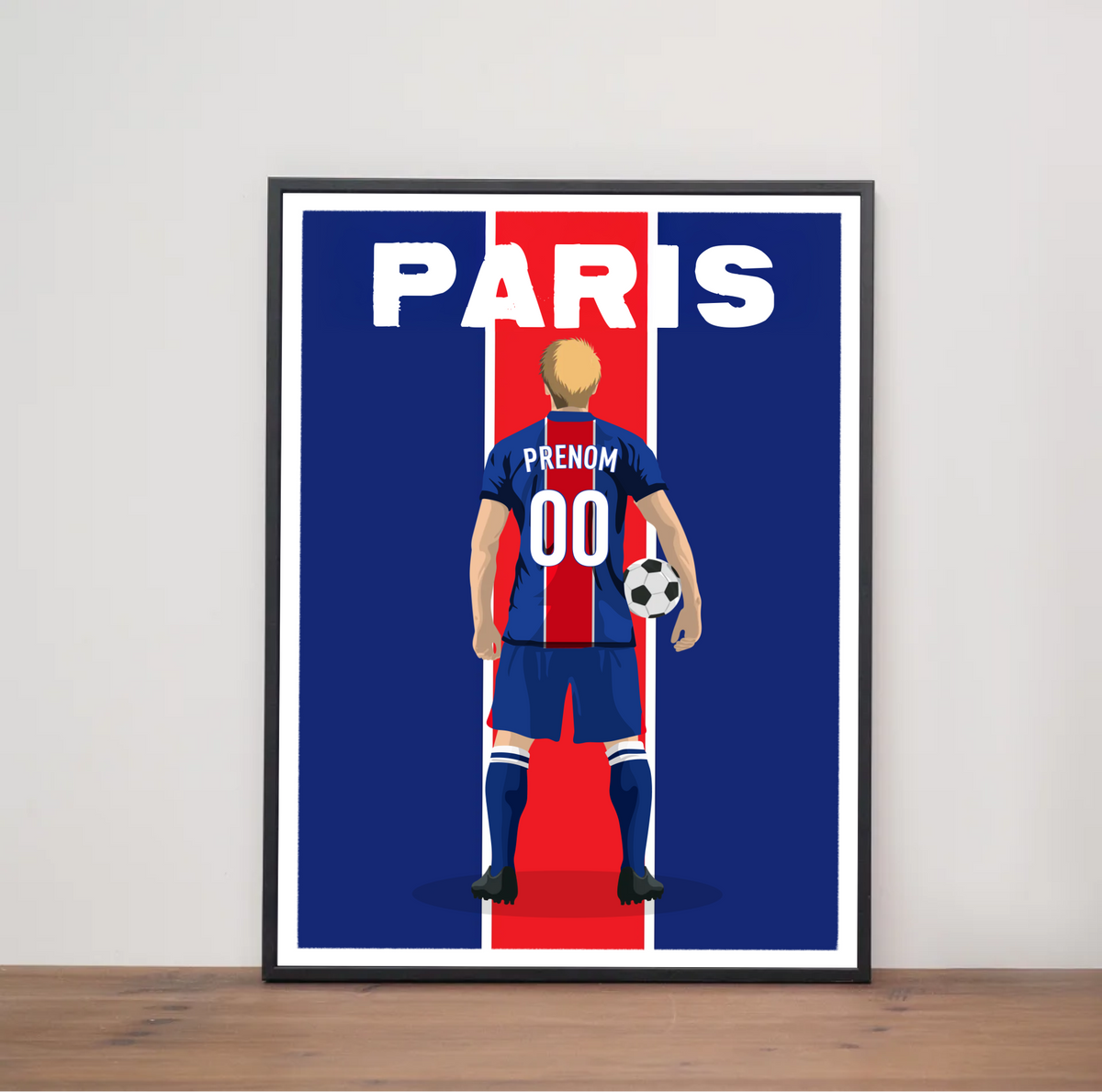 Affiche Foot Paris - Adulte Personnalisé