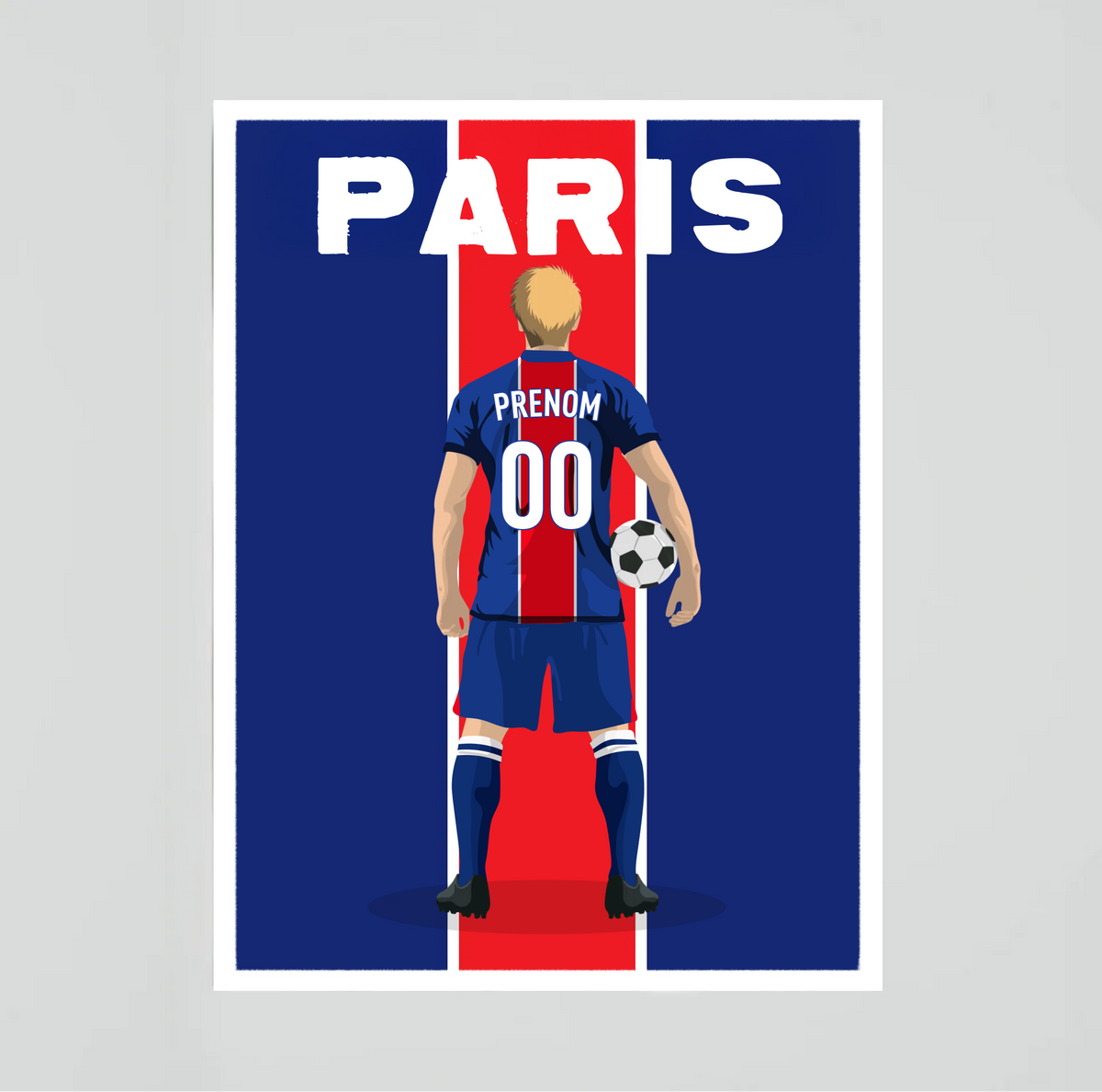 Affiche Foot Paris - Adulte Personnalisé