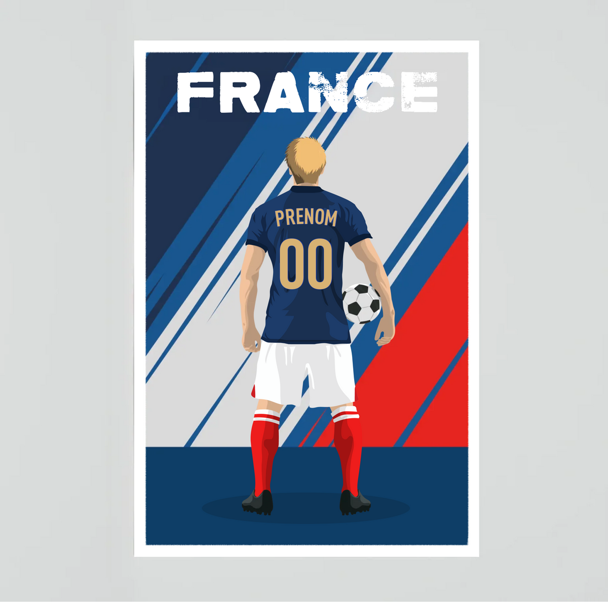 Affiche Foot France - Adulte Personnalisé