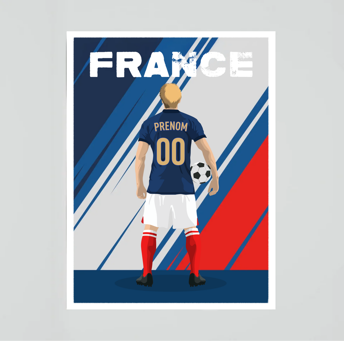 Affiche Foot France - Adulte Personnalisé