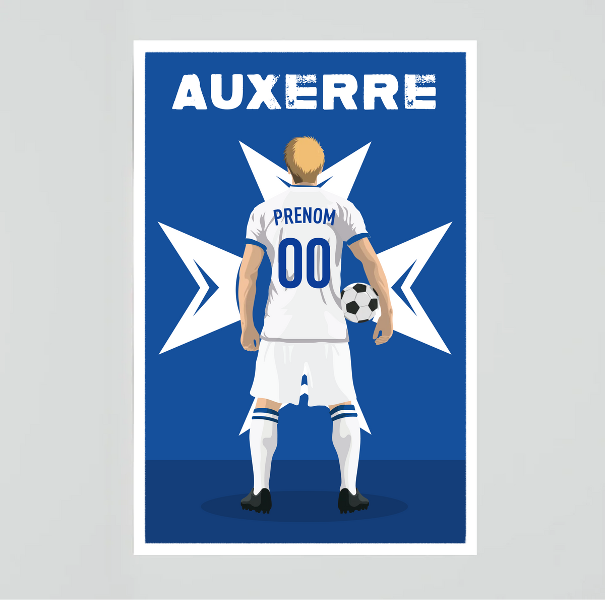 Affiche Foot Auxerre - Adulte Personnalisé