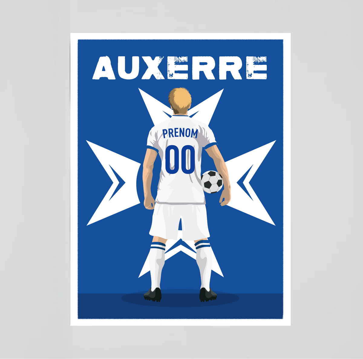 Affiche Foot Auxerre - Adulte Personnalisé