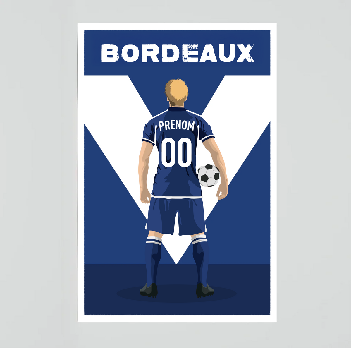 Affiche Foot Bordeaux- Adulte Personnalisé