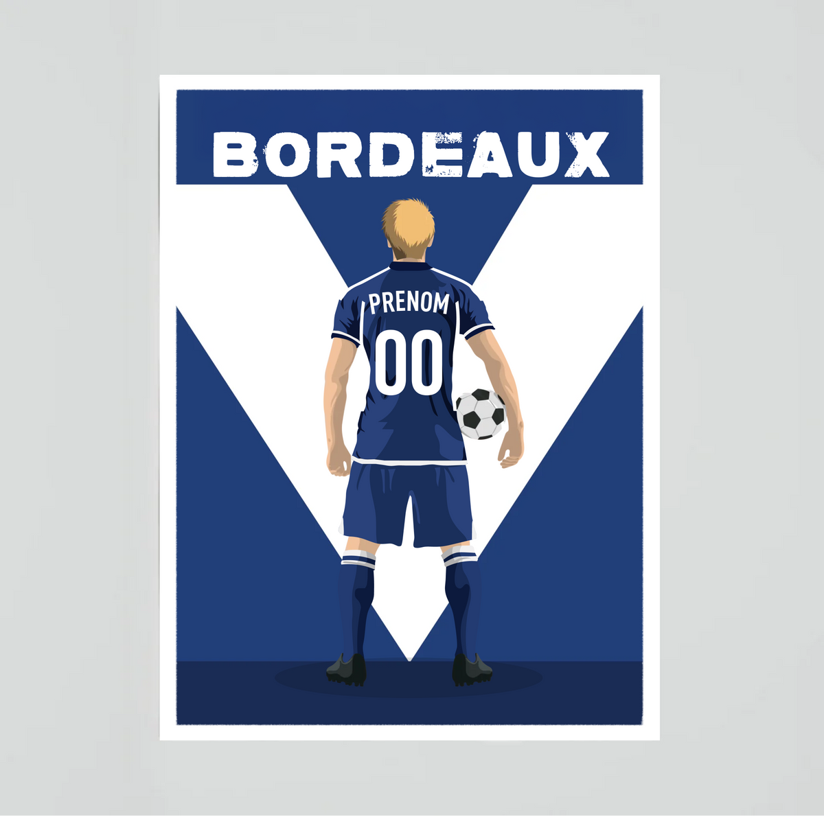 Affiche Foot Bordeaux- Adulte Personnalisé