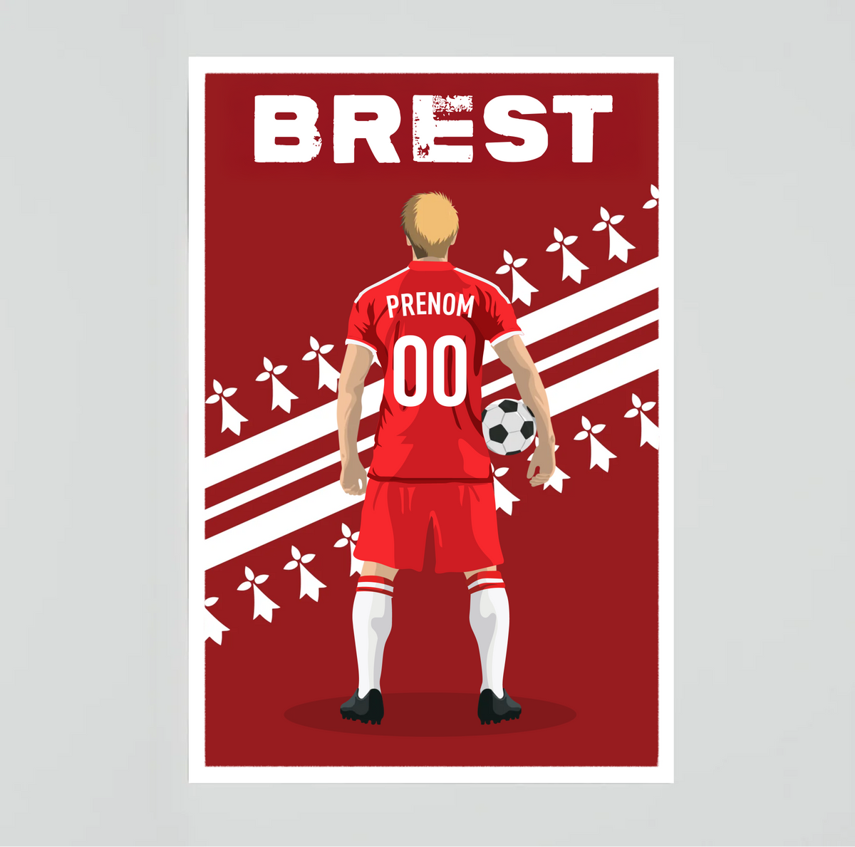Affiche Foot Brest - Adulte Personnalisé