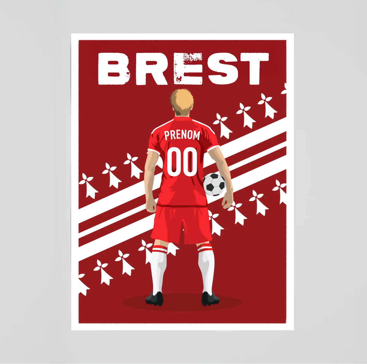 Affiche Foot Brest - Adulte Personnalisé